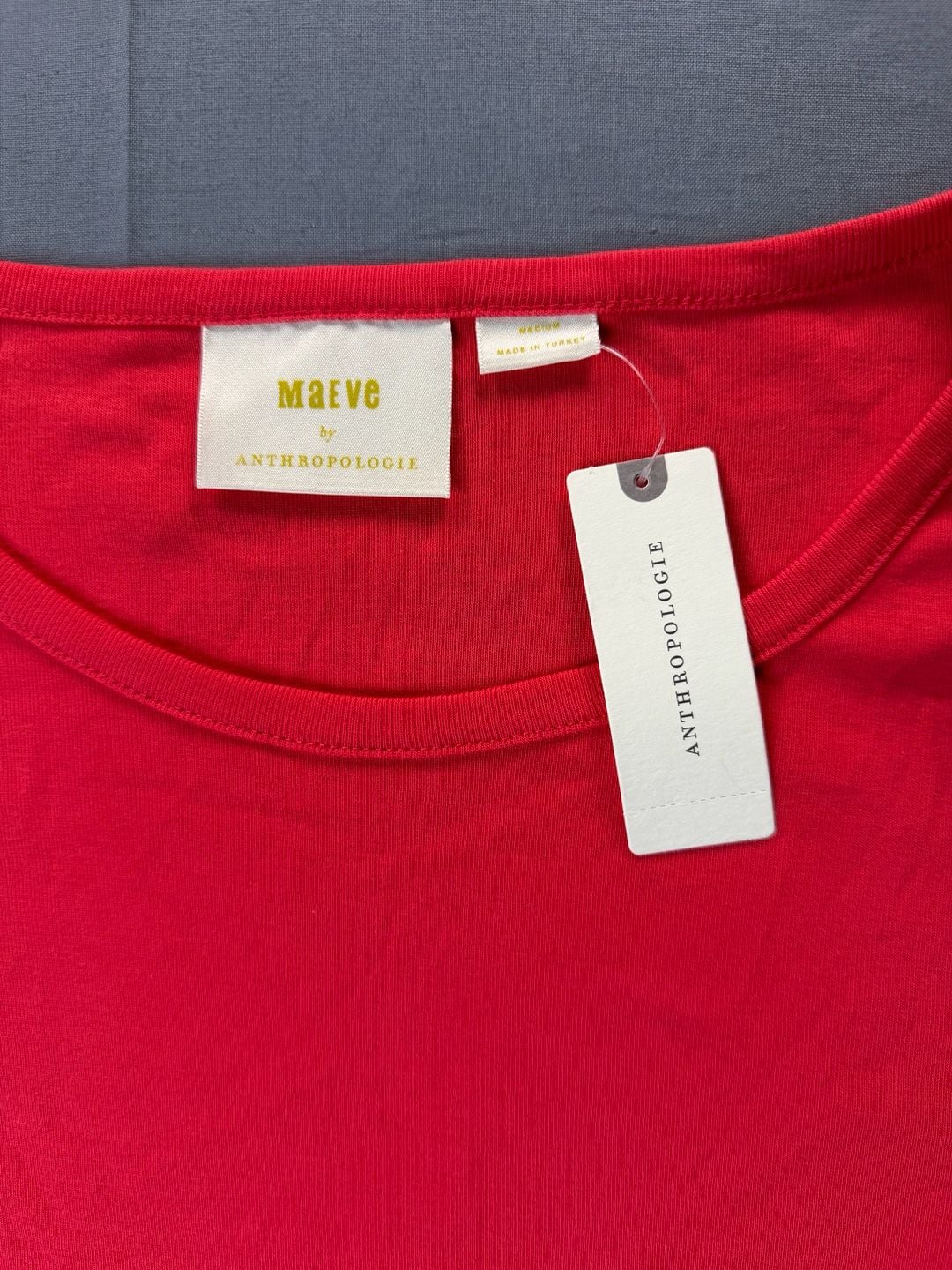 Maeve by Anthropologie Bell Sleeve Long Sleeve Top Size M Red New with Tags 3