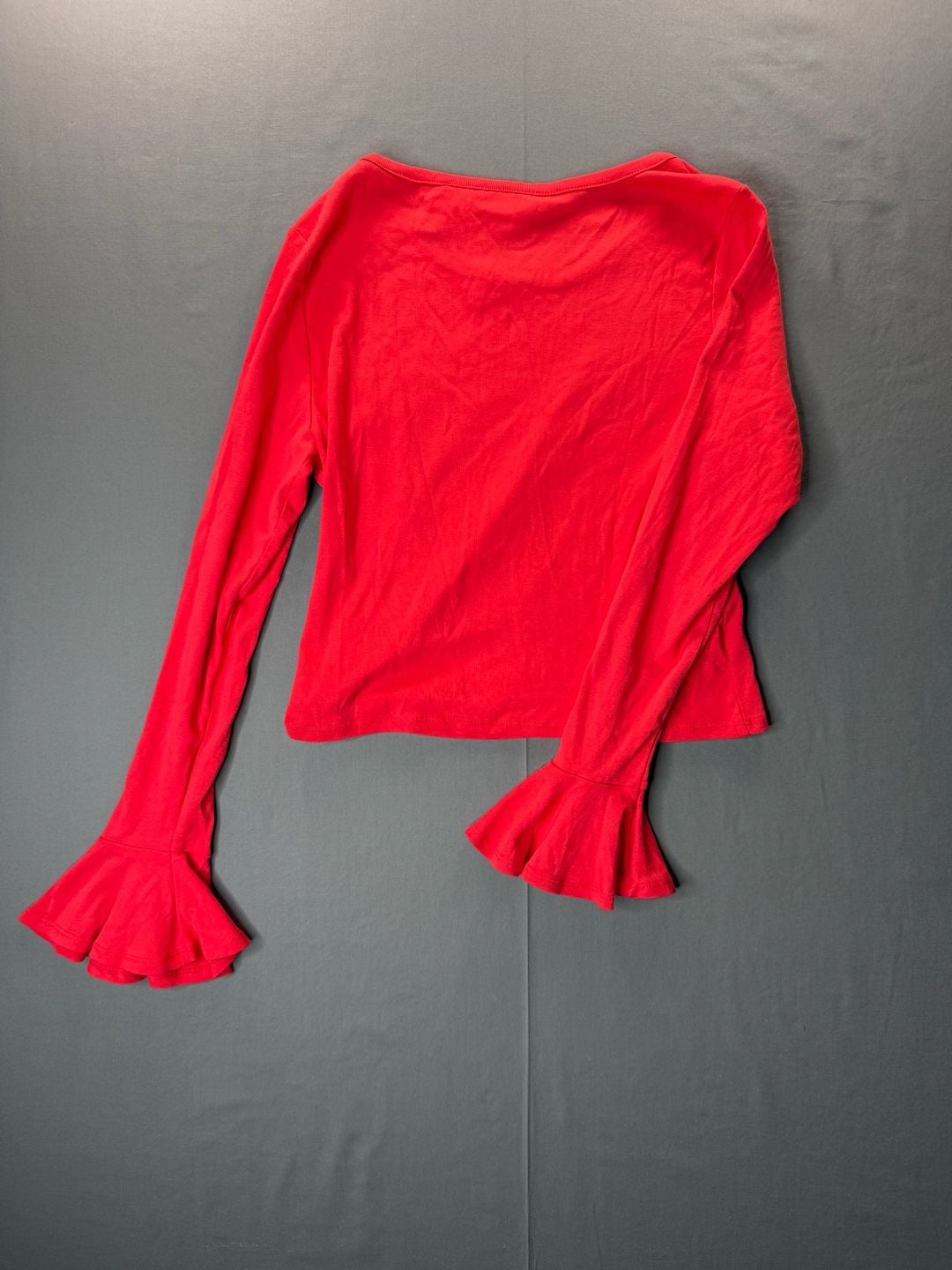Maeve by Anthropologie Bell Sleeve Long Sleeve Top Size M Red New with Tags 9