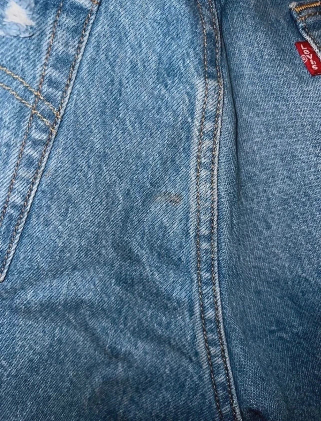 Levi's 501 Original Cropped Jeans Size 30x26 Distressed High Rise Blue Denim 8