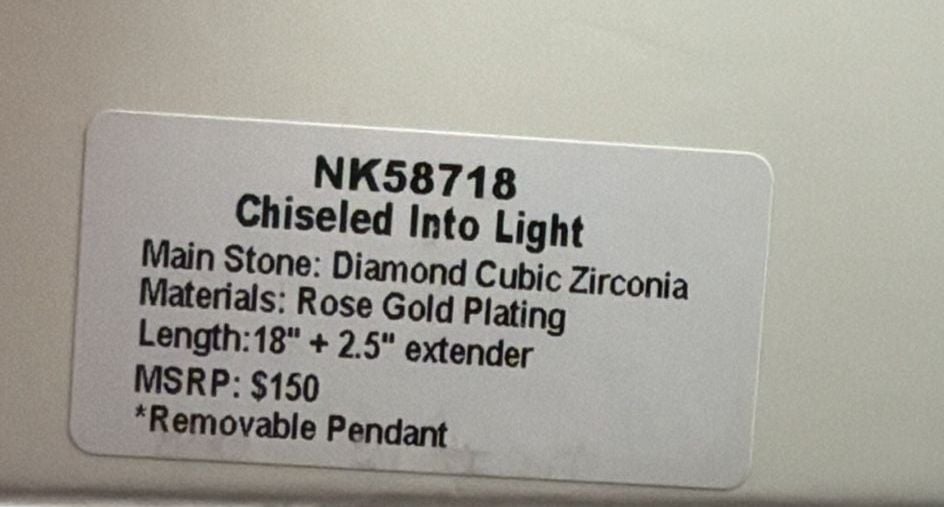 Lumina BP Chiseled Into Light Necklace Snowflake Rose Gold CZ 4