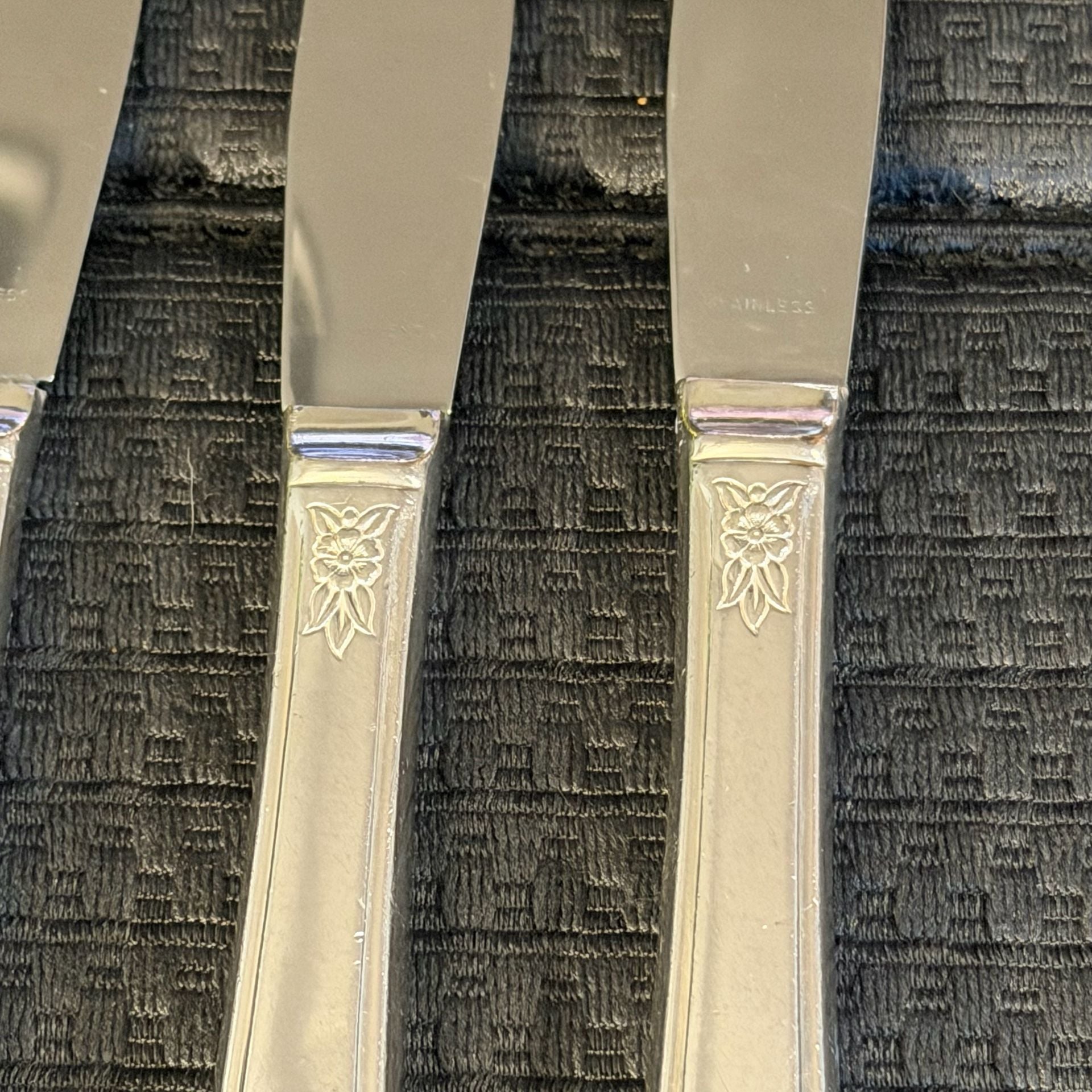 International Silver Starlight Silverplate Set of 5 Dinner Knives Flatware 3
