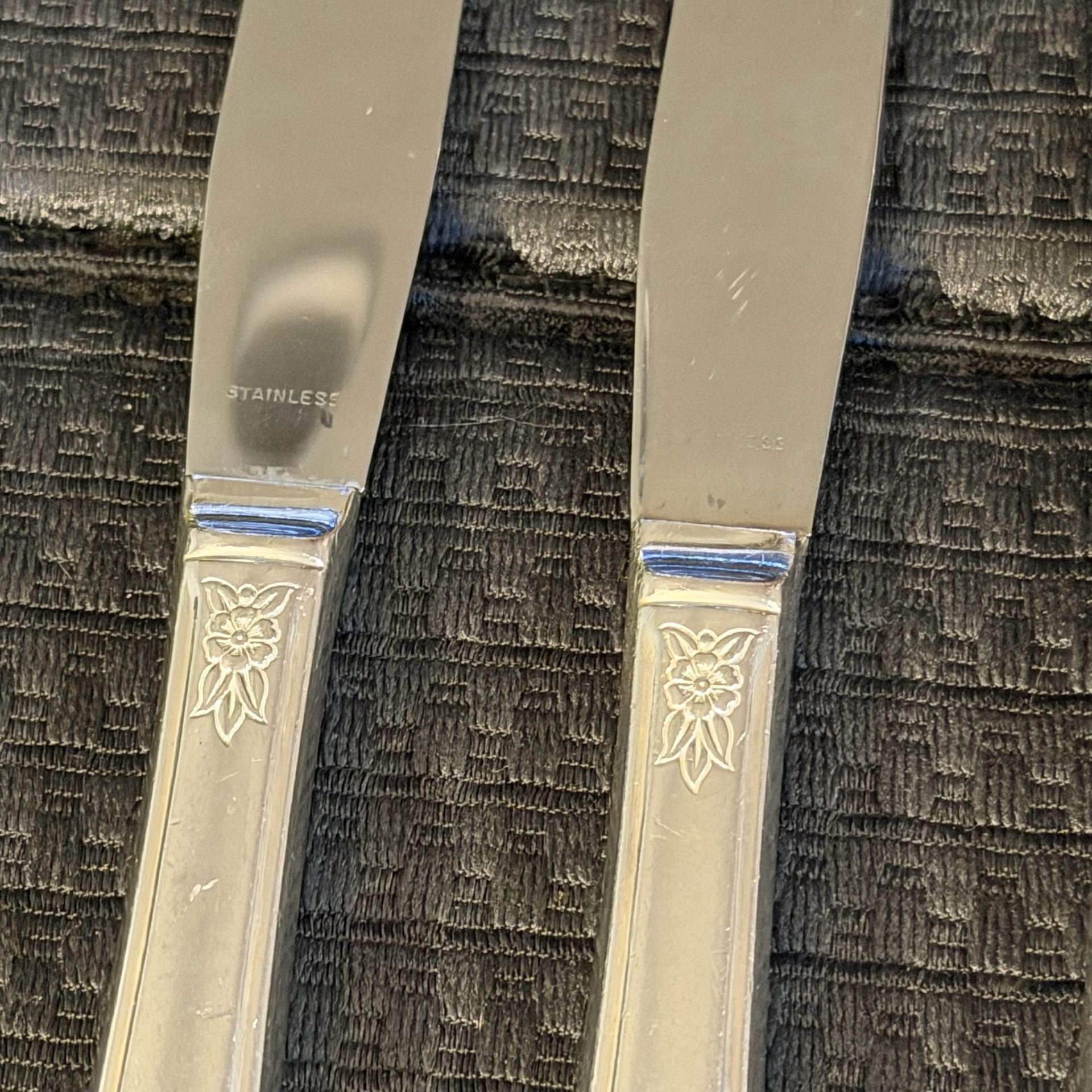 International Silver Starlight Silverplate Set of 5 Dinner Knives Flatware 6