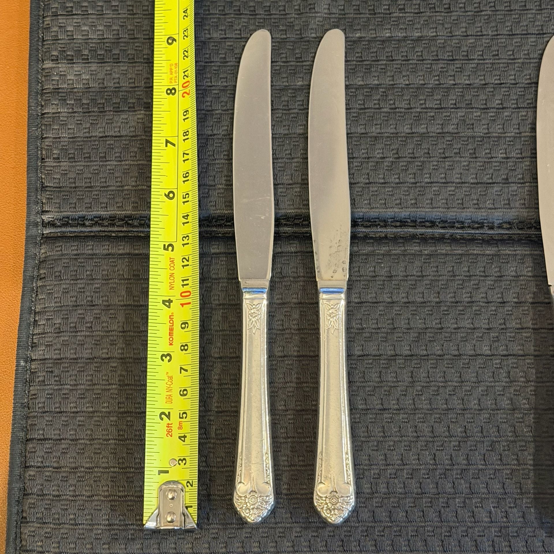 International Silver Starlight Silverplate Set of 5 Dinner Knives Flatware 10