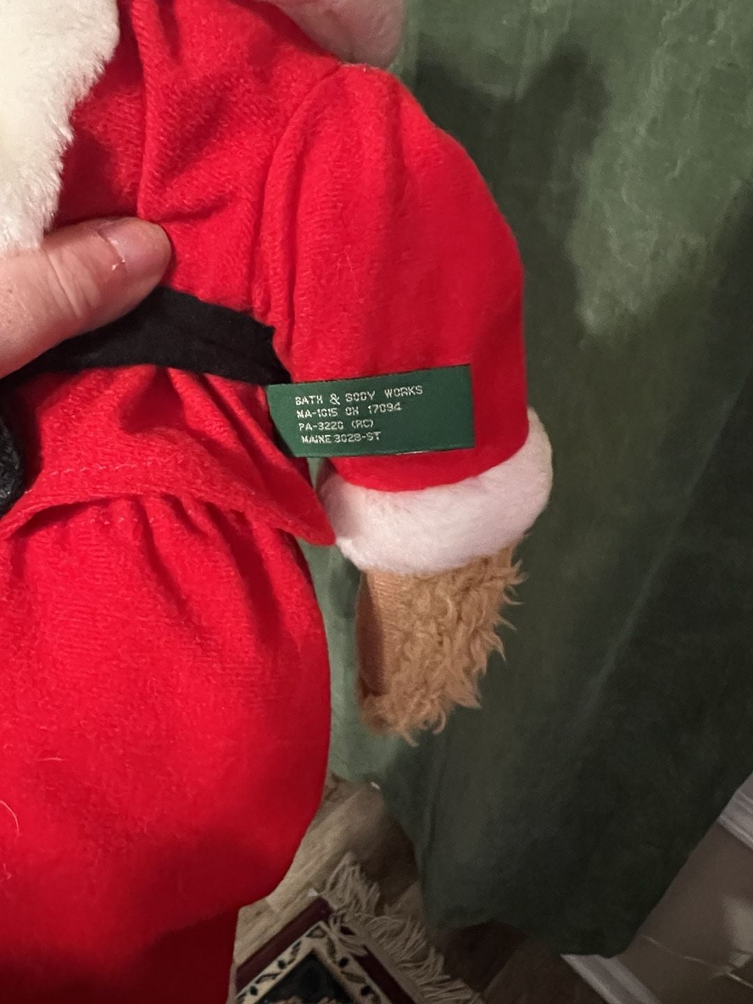 Bath & Body Works Santa Teddy Bear Stuffed Animal Plush Holiday Christmas 4