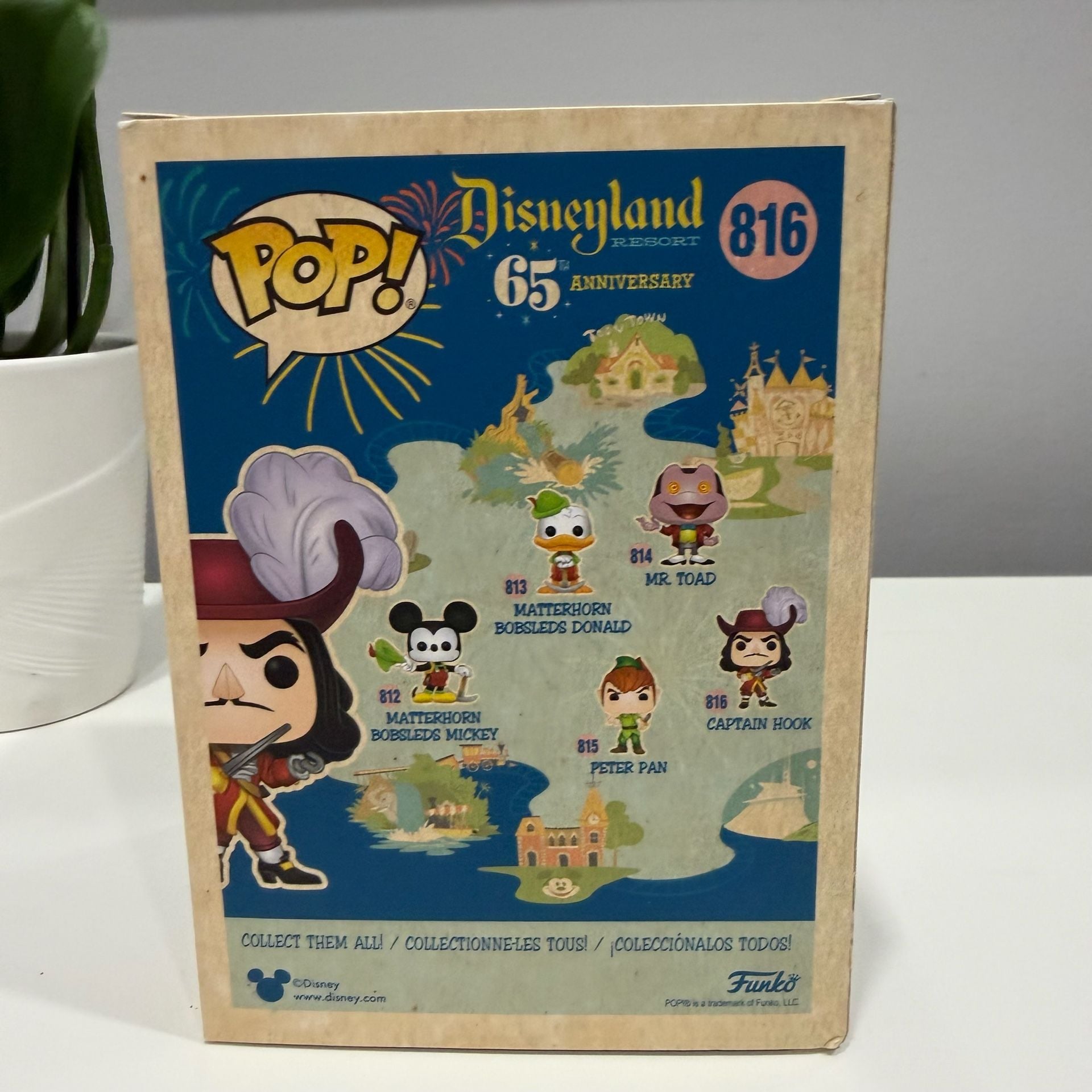 Funko Pop Disneyland 65th Anniversary Captain Hook 816 Vinyl Figure 3