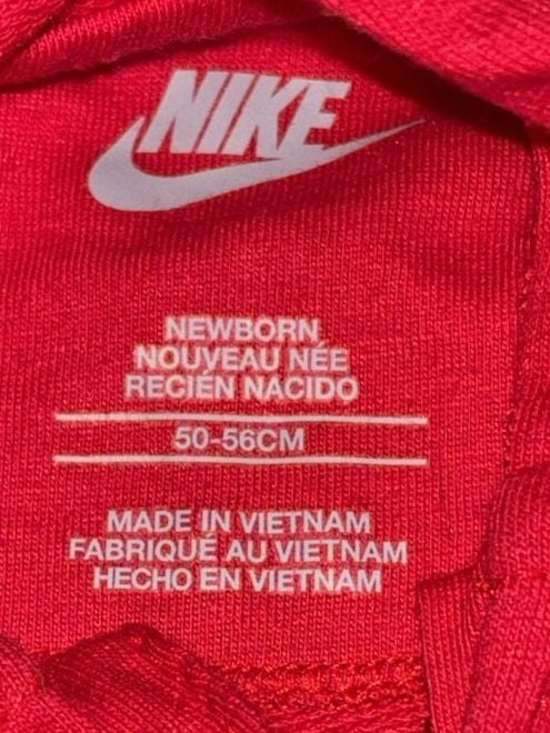 Nike Infant Boys Baby Hooded Coverall Red Gold 0-3M 9