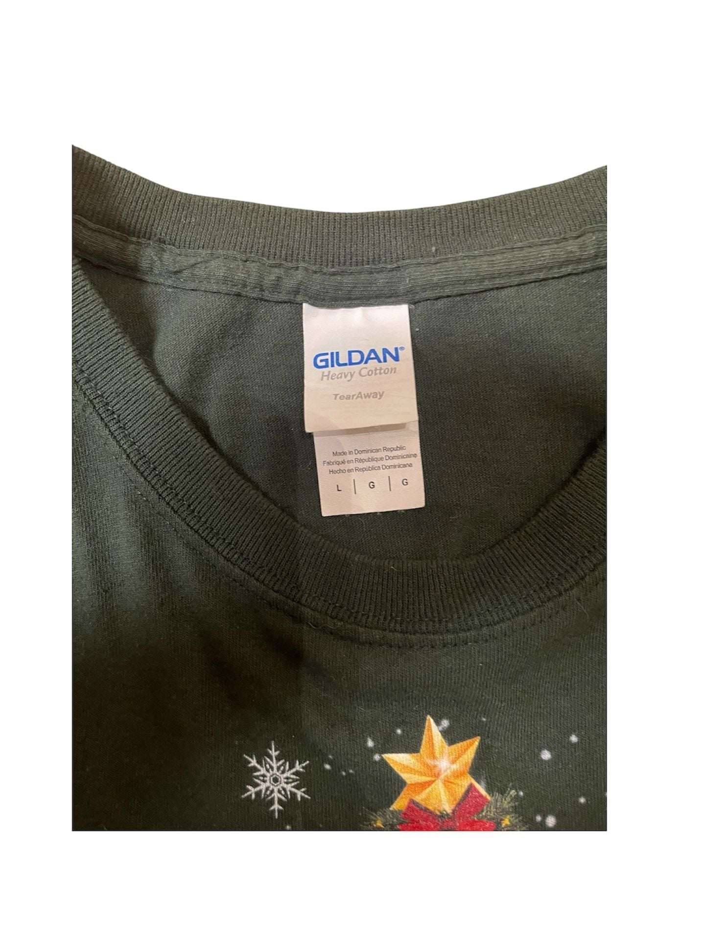 Gildan Corvette Christmas Tree T-Shirt Size L Green Holiday Graphic Tee 3
