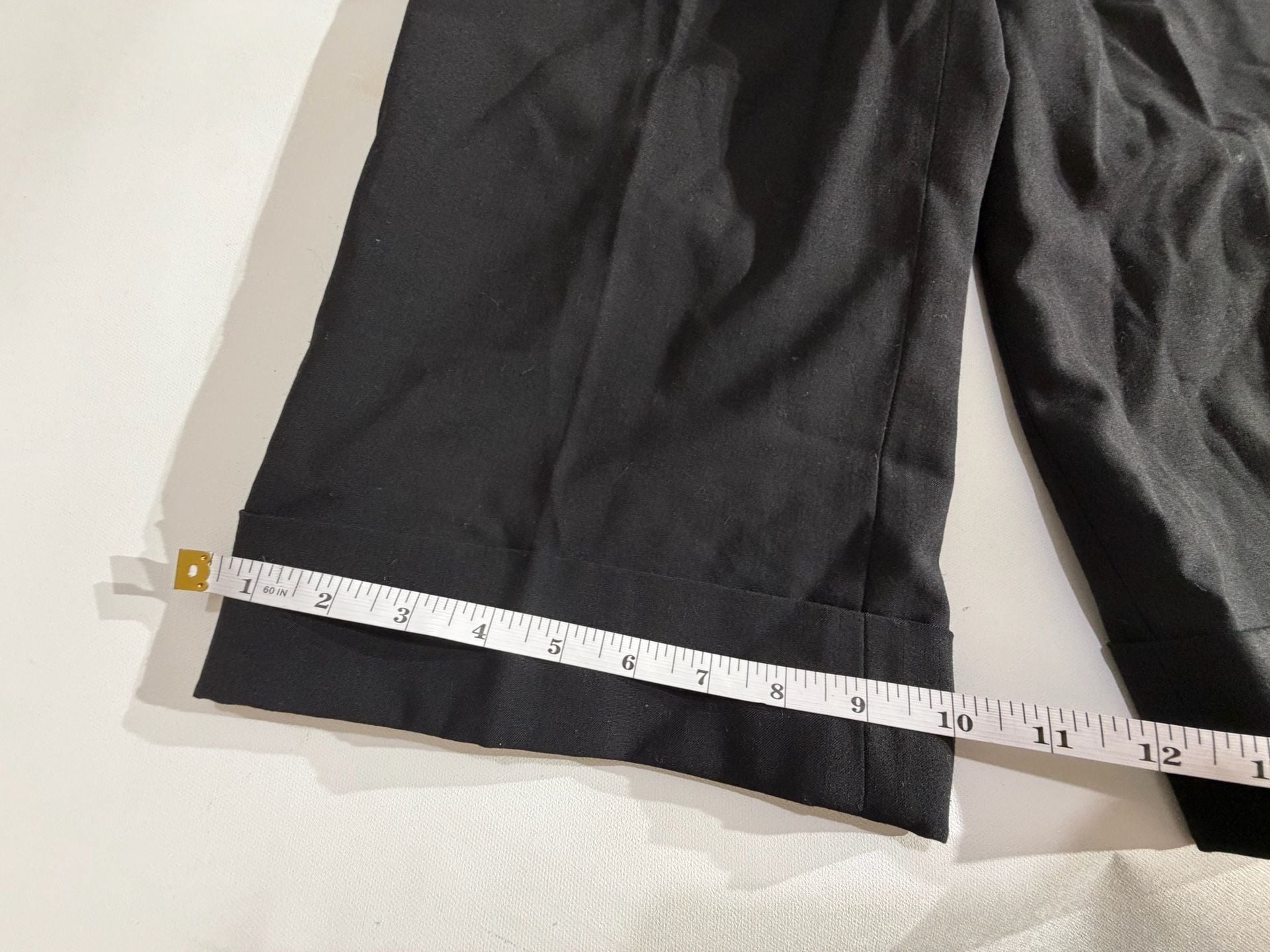 Ann Taylor LOFT Julie Black Cuffed Wide Leg Trouser Pants 0P 3