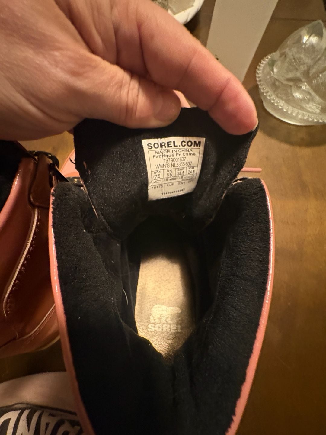Funky Sorel Brex Heel Lace Boots Pink Mauve 9