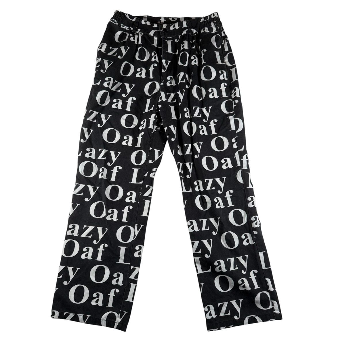 Lazy Oaf Lazy All Over Unisex Pants Size 32 Black White 2