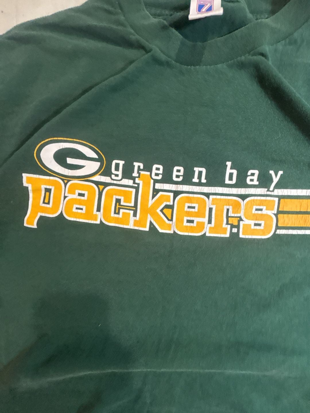 Logo 7 Green Bay Packers T-Shirt Size XL Green Vintage NFL Football 3