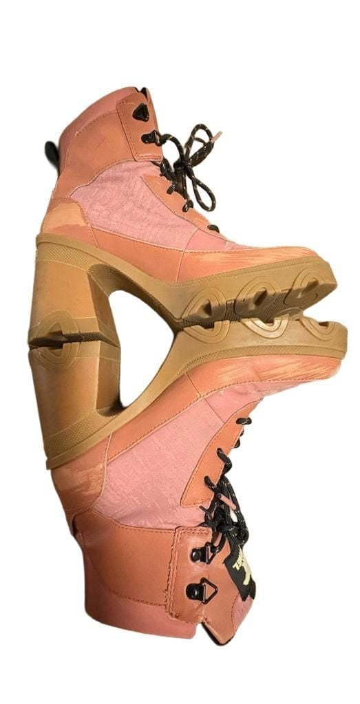 Funky Sorel Brex Heel Lace Boots Pink Mauve 5