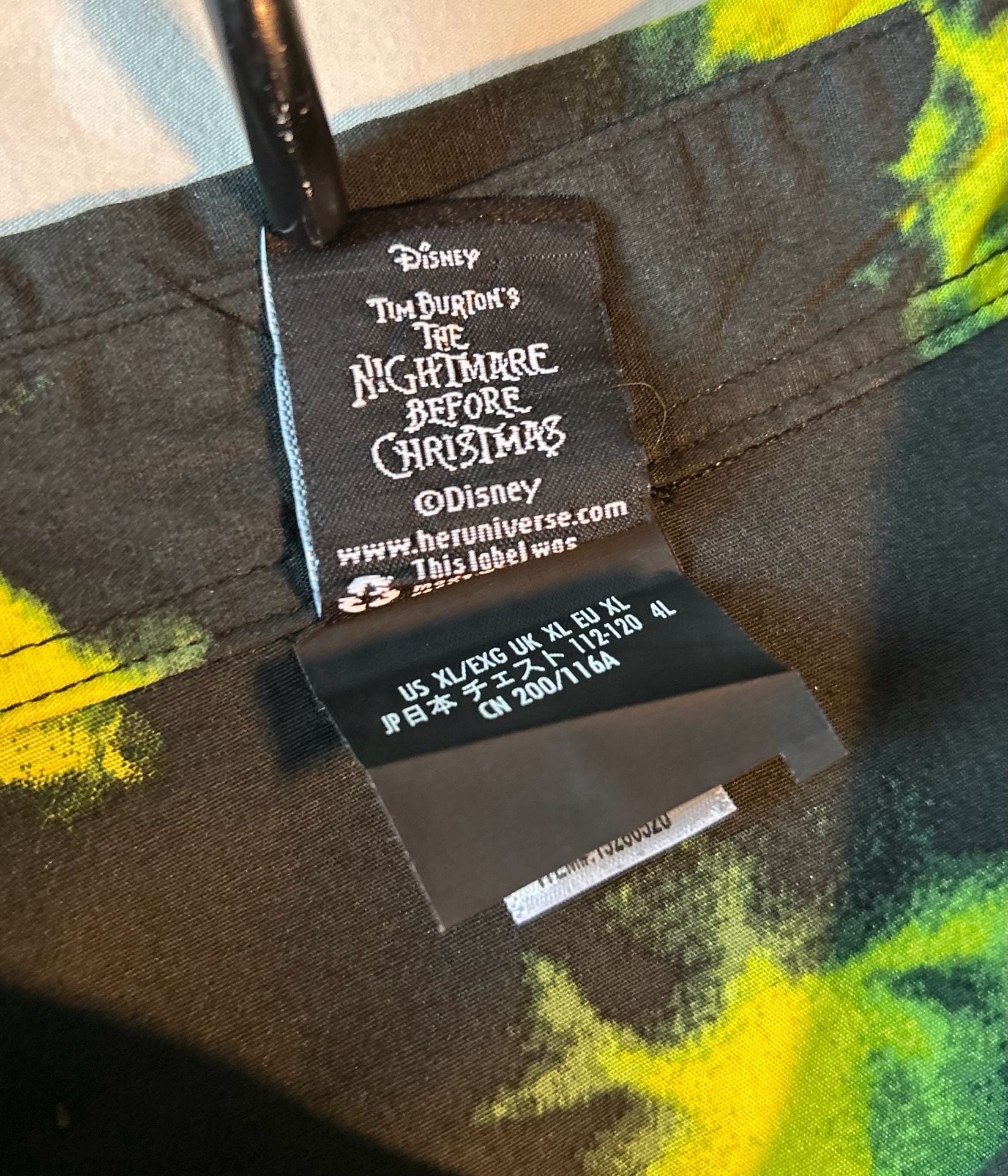 Our Universe Nightmare Before Christmas Oogie Boogie Shirt Size XL Black Green 5