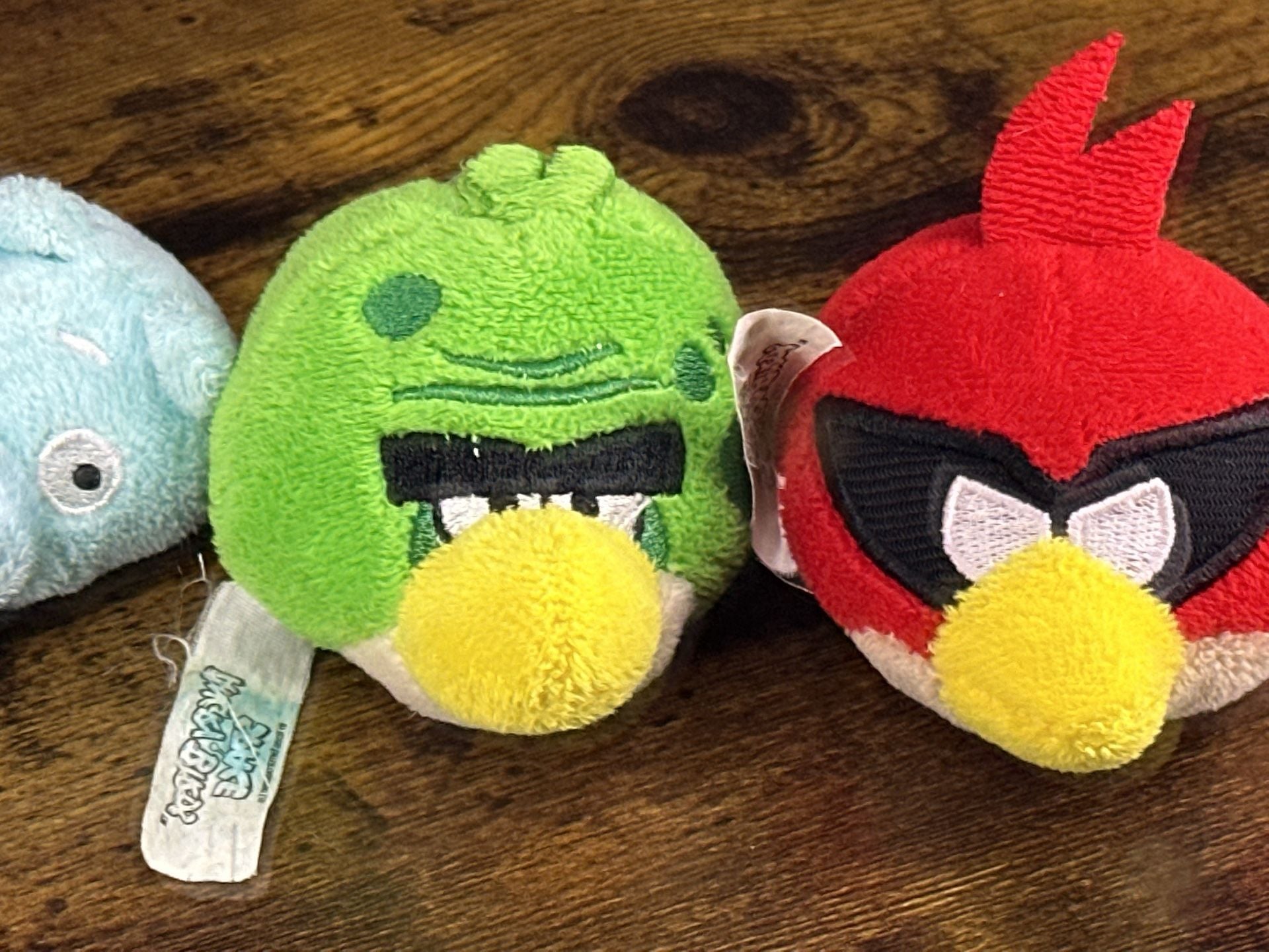 Angry Birds Space Plush Toys Lot of 3 Mini Round Pocket Finger Puppets 3