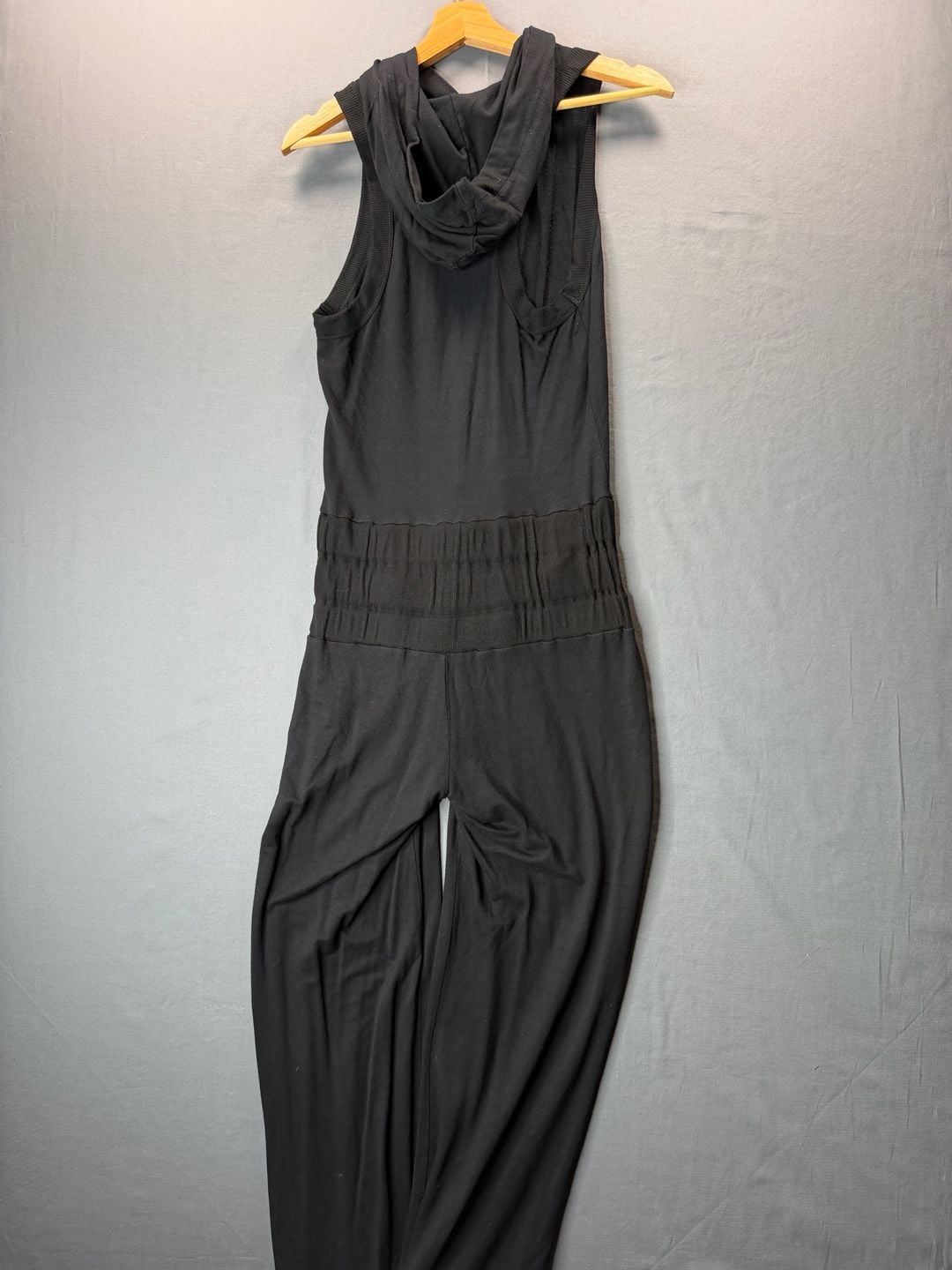 Vintage Y2K Bebe Jumpsuit Size M Black Cotton Blend Zip Up Hoodie Activewear 11
