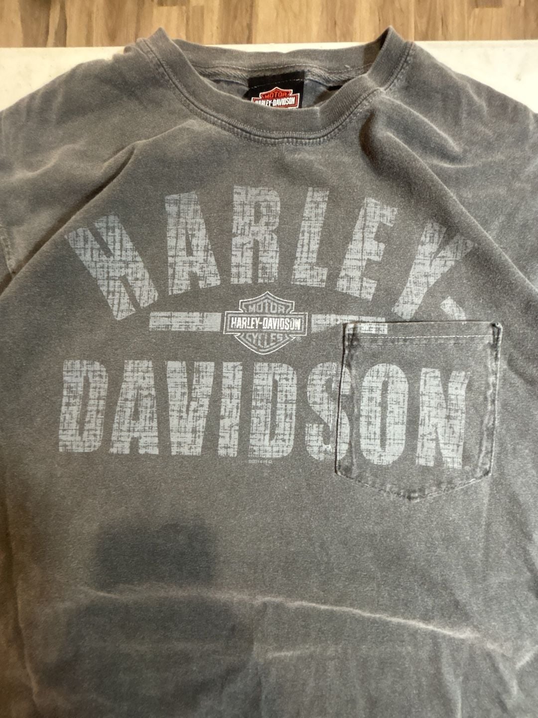 Harley-Davidson Pocket T-Shirt Size M Grey La Crosse Area Onalaska WI 3