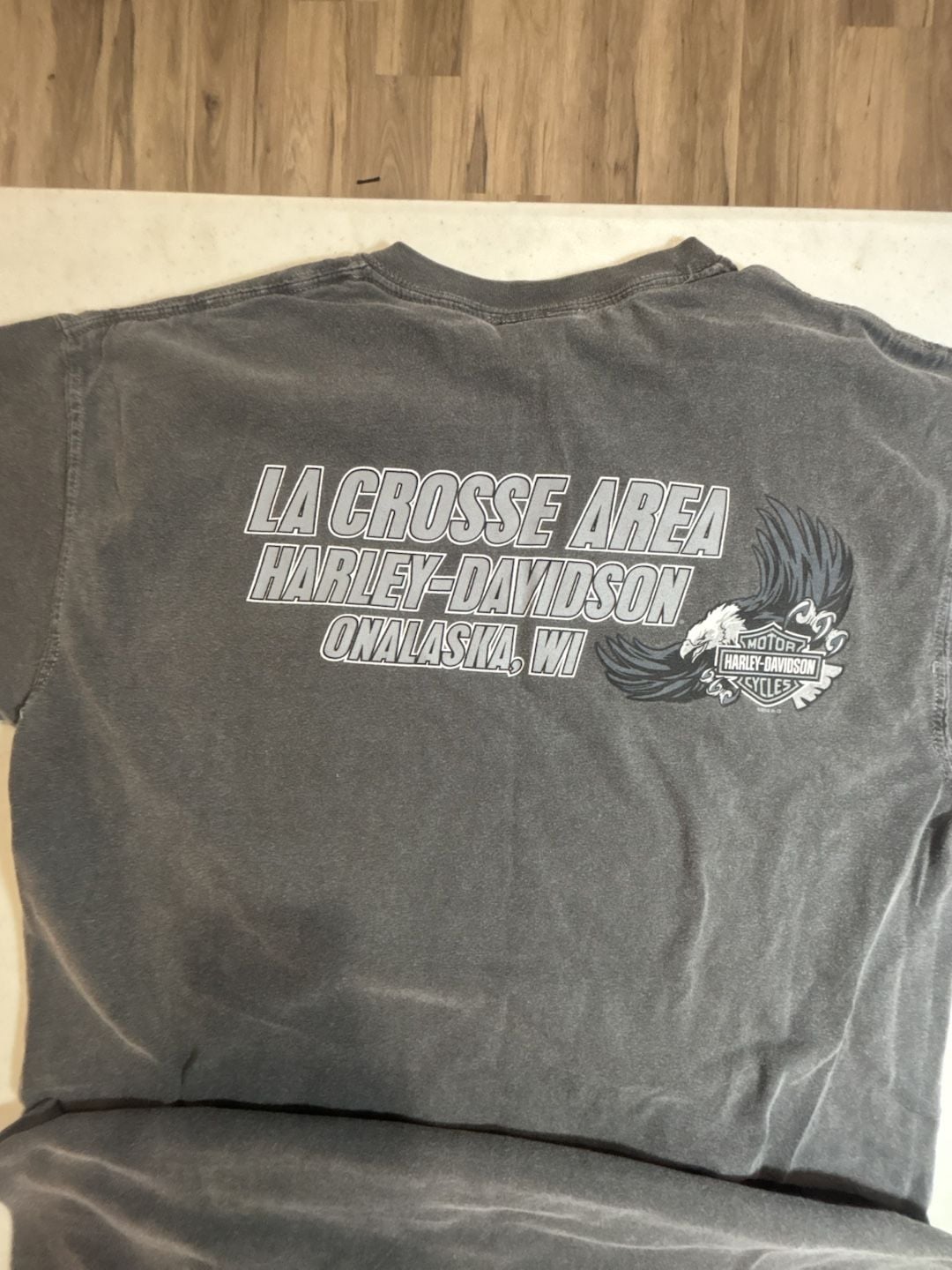 Harley-Davidson Pocket T-Shirt Size M Grey La Crosse Area Onalaska WI 4