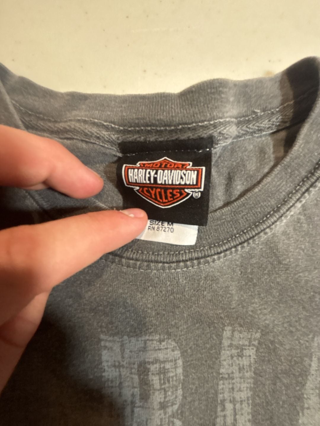 Harley-Davidson Pocket T-Shirt Size M Grey La Crosse Area Onalaska WI 5