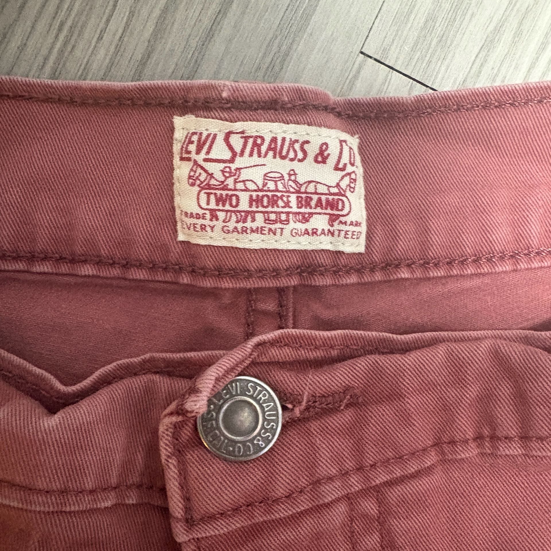 Levi's XX Chino Standard Taper Pants Red Rose Cotton 6