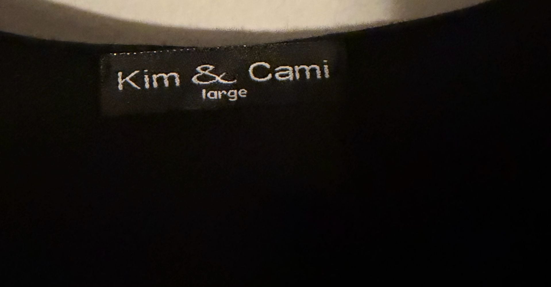Kim & Cami Button Up Blouse Size Large Black Floral Embroidered Mesh Sleeve 6