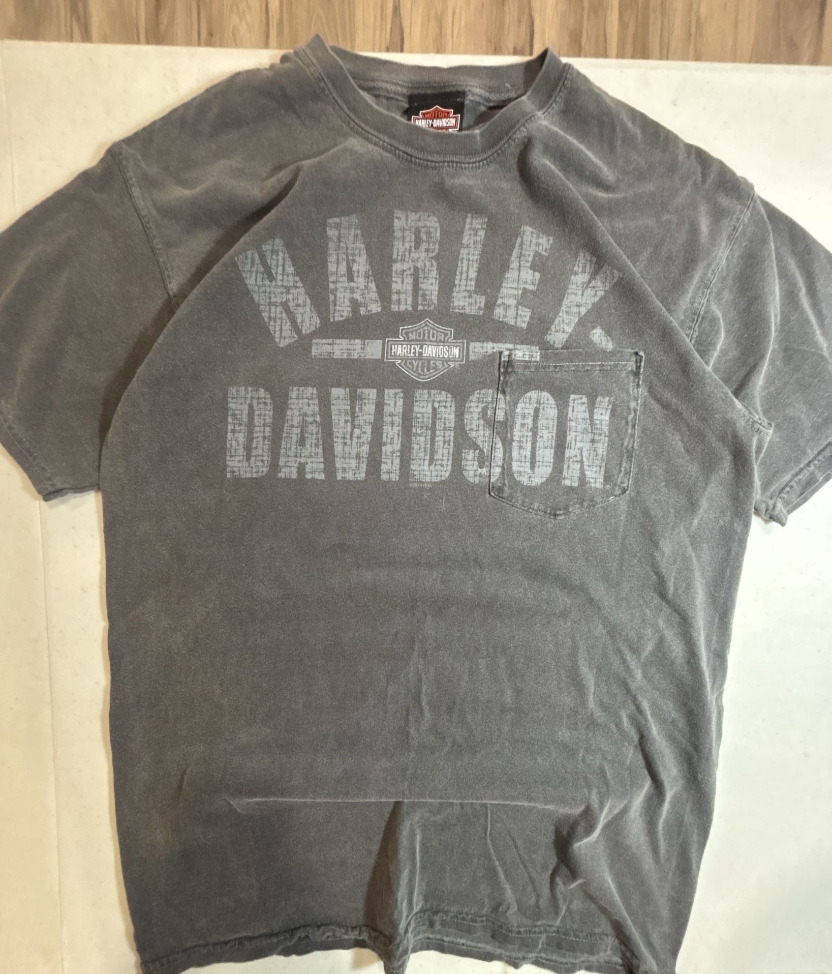 Harley-Davidson Pocket T-Shirt Size M Grey La Crosse Area Onalaska WI 2