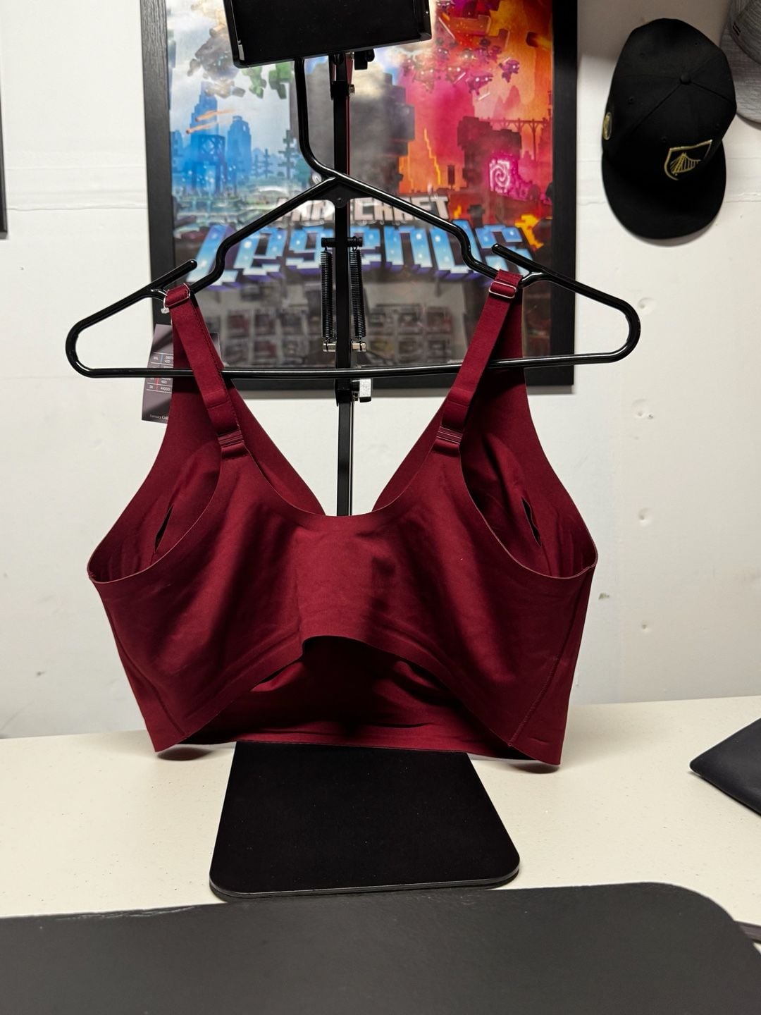 WU63 XXL Auden Luxury Collection Luxe Stretch Unlined Long Line Bralette Red NWT 3