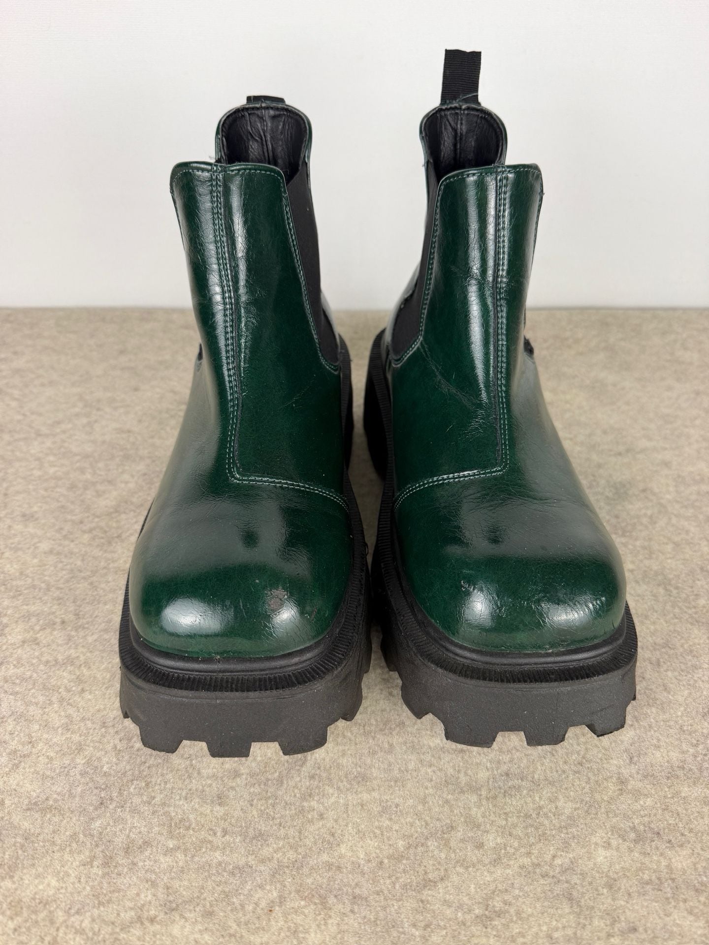 Intentionally Blank Contour Chelsea Boot Size 37 Green Leather 3