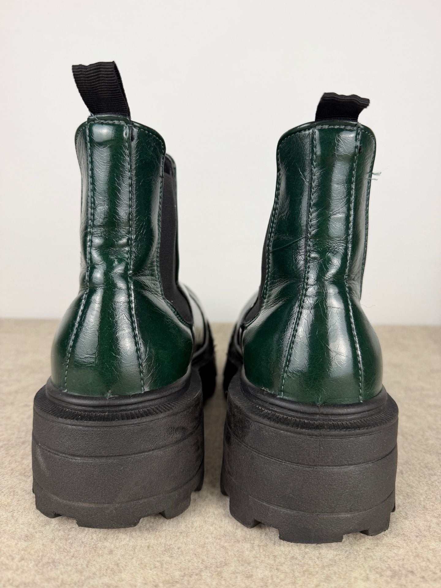 Intentionally Blank Contour Chelsea Boot Size 37 Green Leather 5