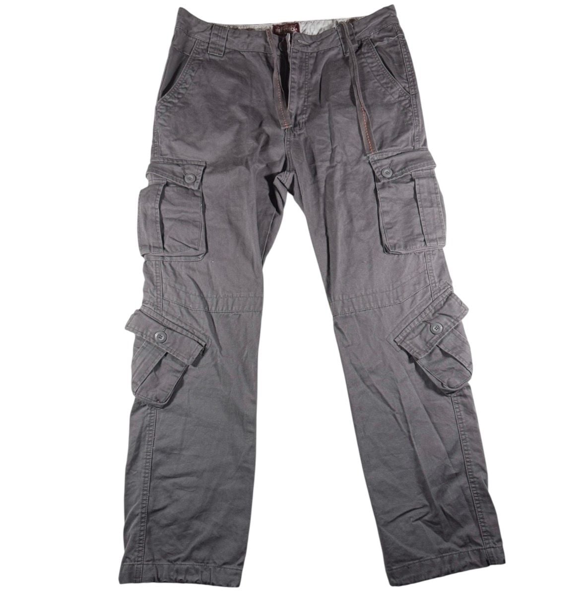 Matchstick Cargo Pants Size 36 Gray Cotton Multi Pocket Utility 2