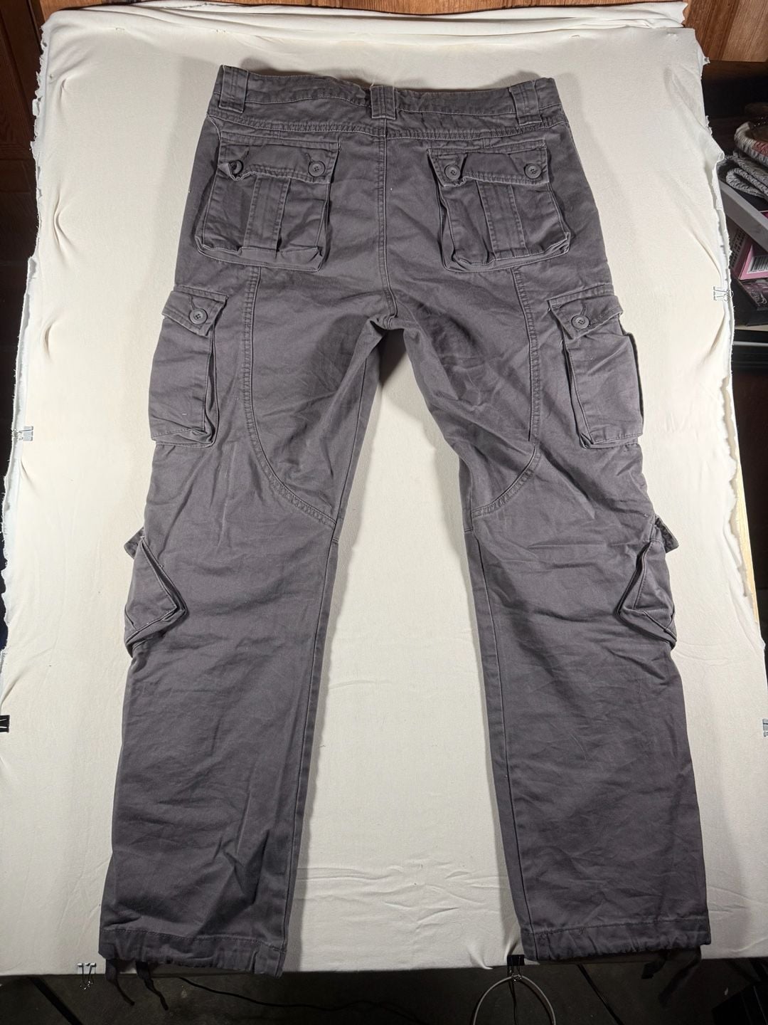 Matchstick Cargo Pants Size 36 Gray Cotton Multi Pocket Utility 3