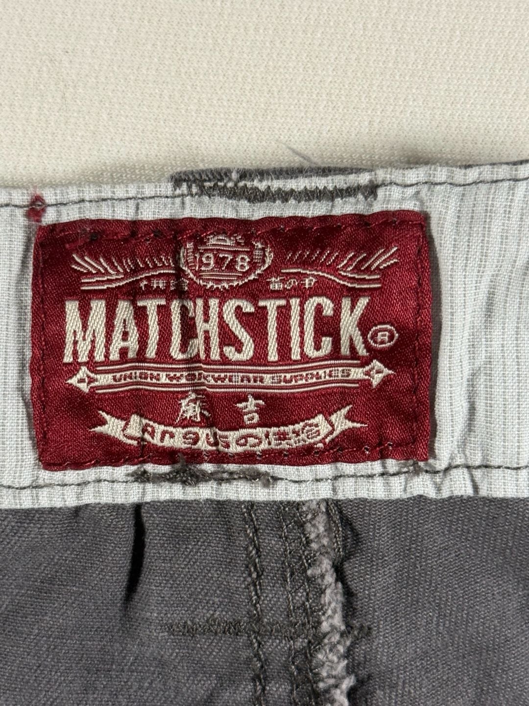 Matchstick Cargo Pants Size 36 Gray Cotton Multi Pocket Utility 4
