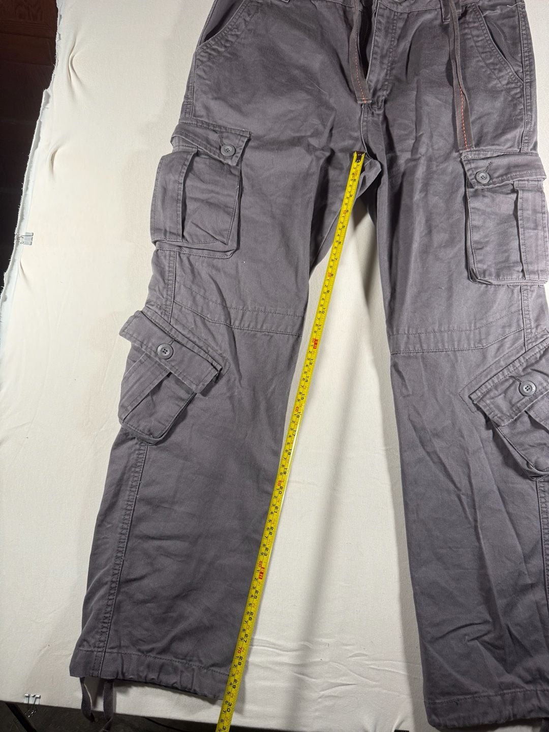 Matchstick Cargo Pants Size 36 Gray Cotton Multi Pocket Utility 6