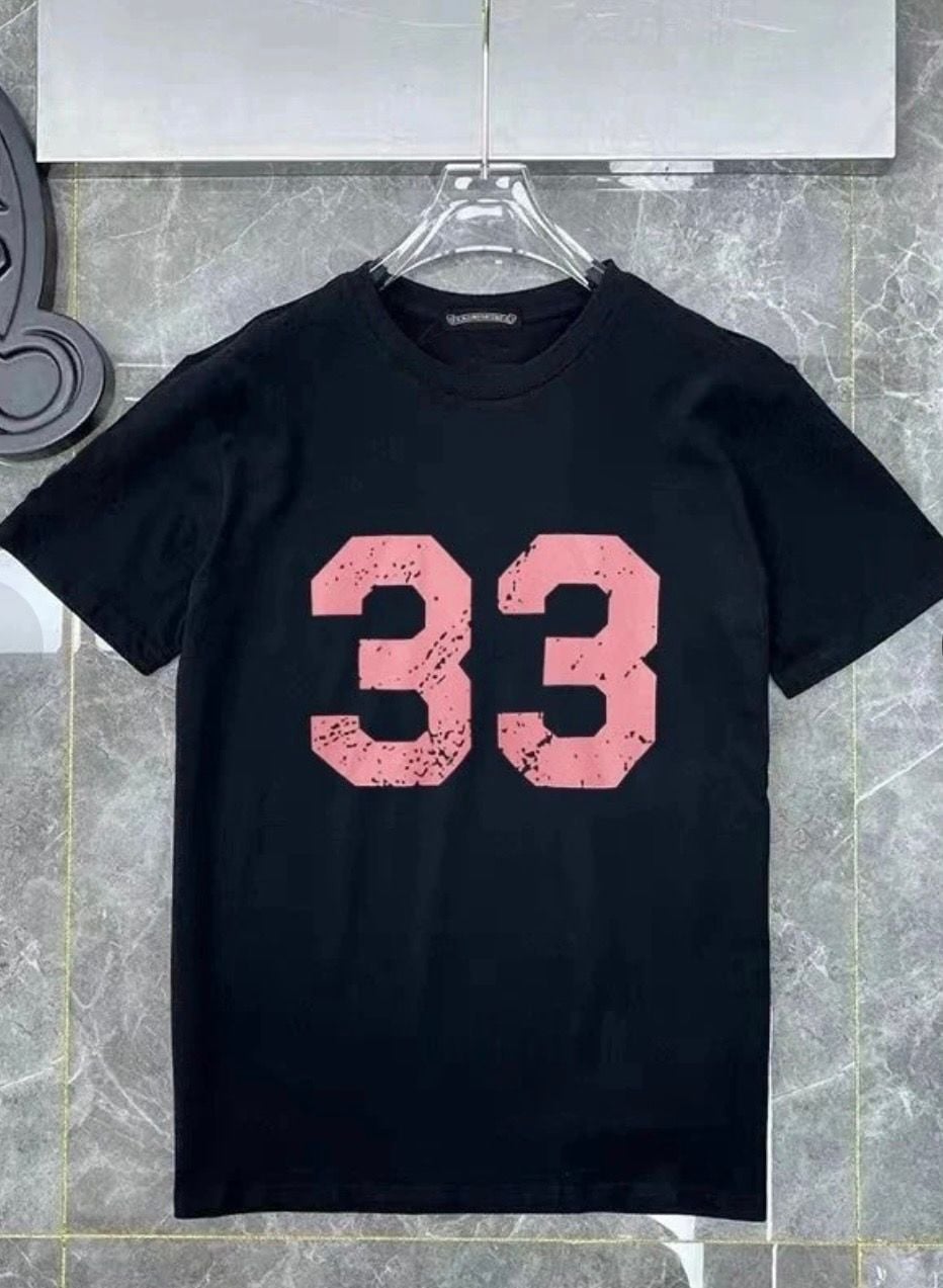 Chrome Hearts Number 33 Cross Logo Black T-Shirt 2