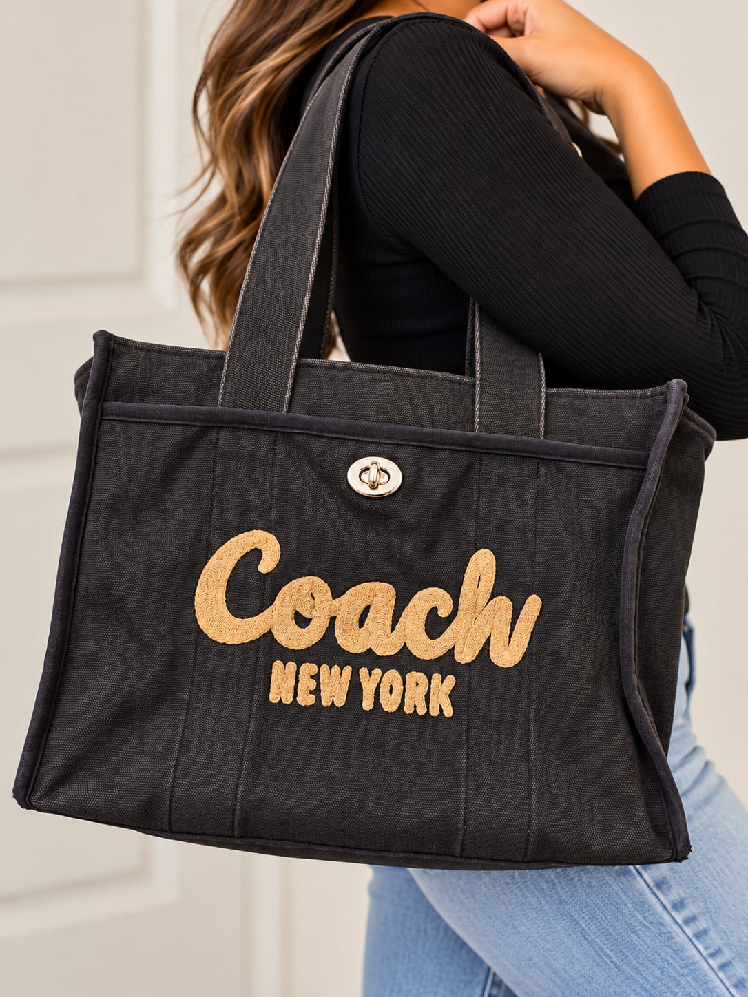 Coach Cargo Tote Black 2