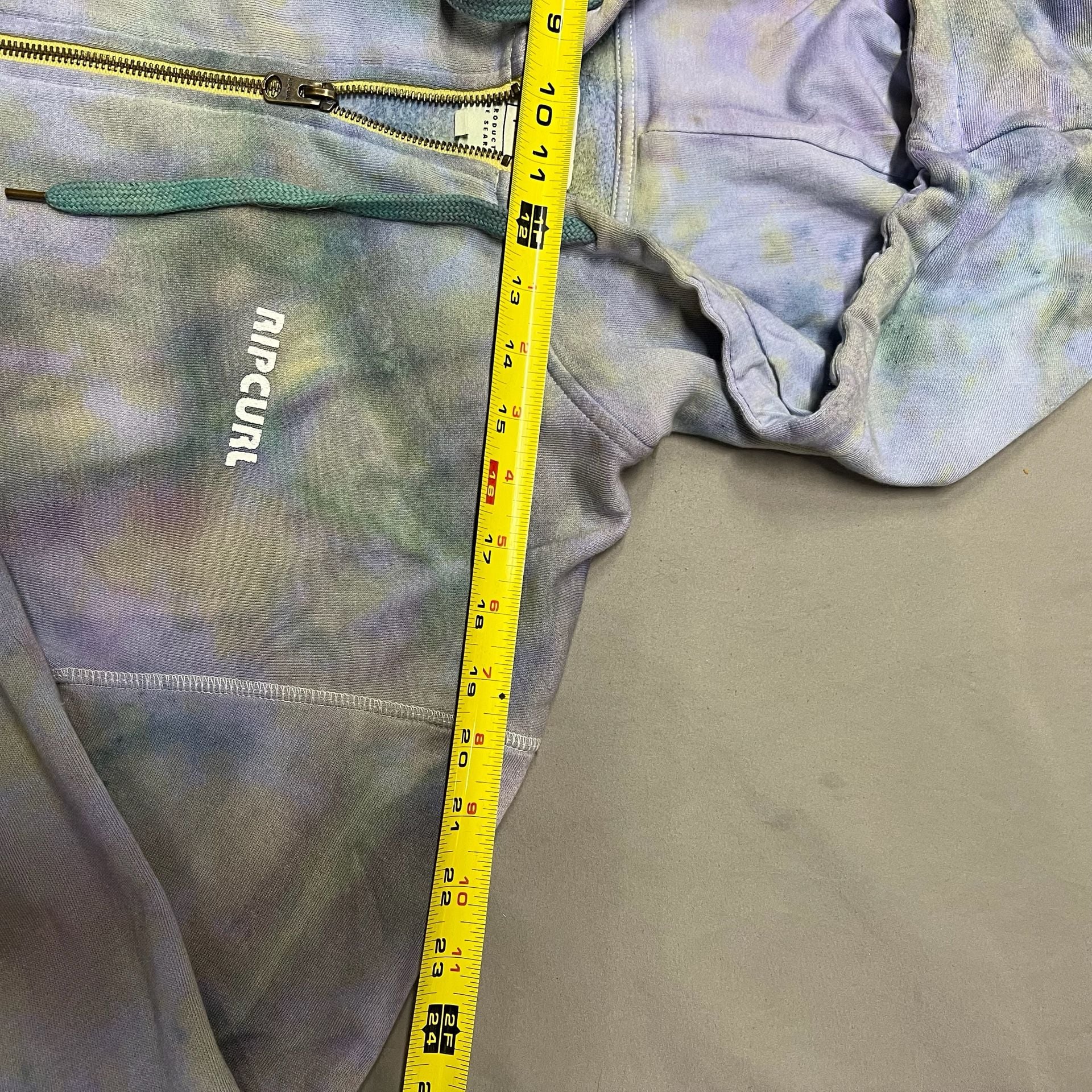 Rip Curl Tie Dye Zip Up Hoodie Size XXS Pastel Y2K Style Crop top Jacket Surf 8