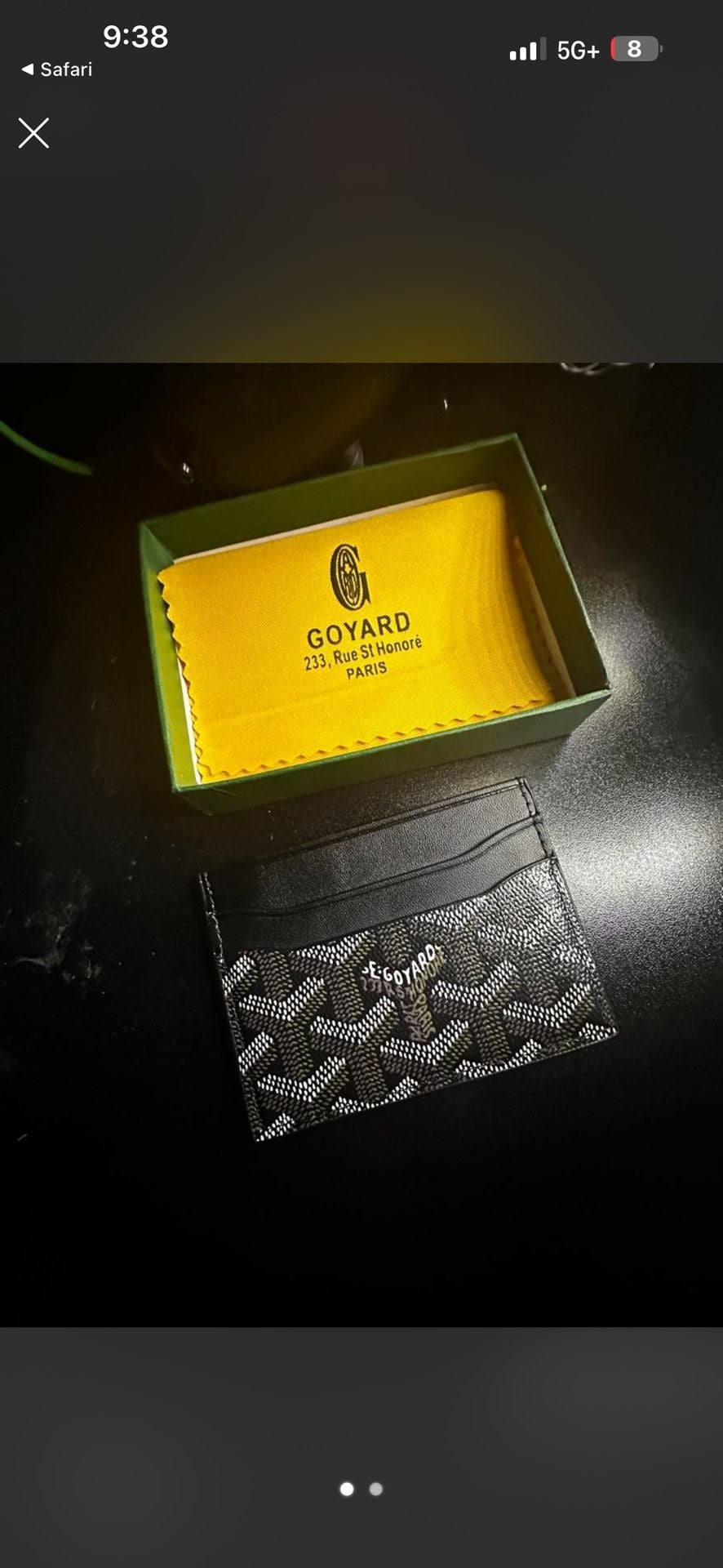 Goyard Saint Sulpice Card Holder Black Coated Canvas 2