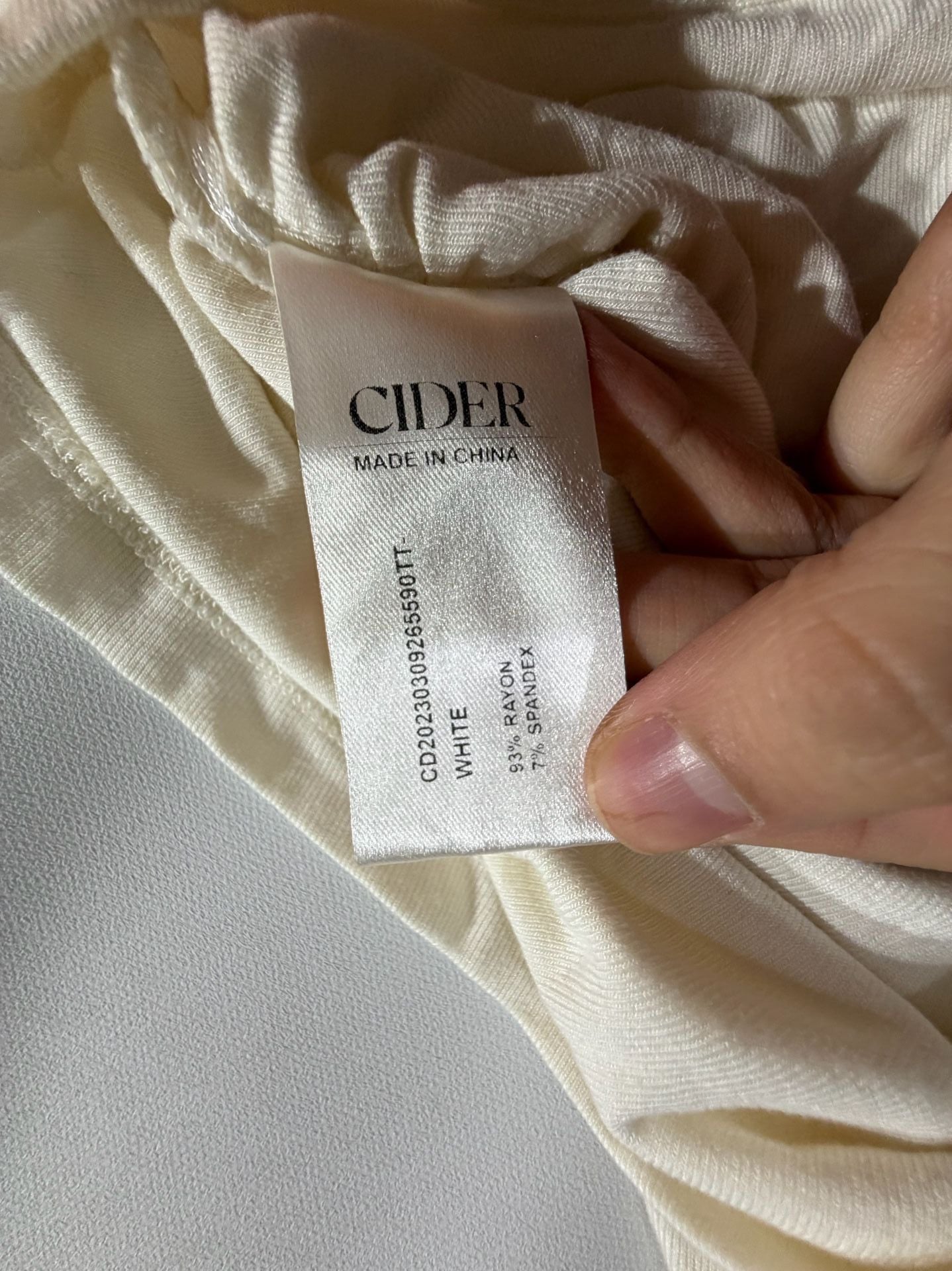 CIDER Off White Ribbed High Neck Sleeveless Tank Top Size 1XL 3