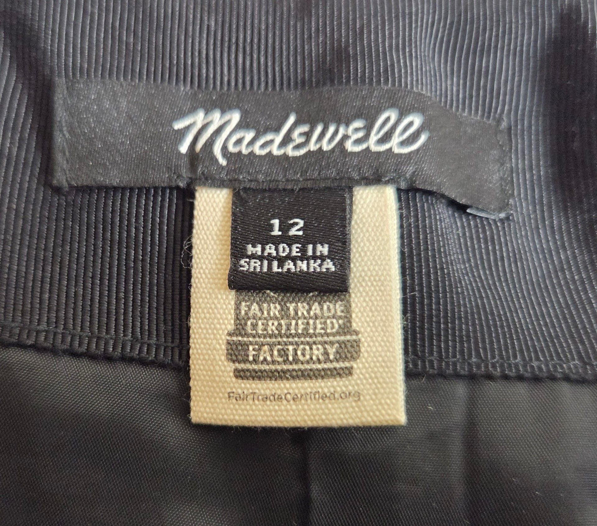 Madewell Buckle-Belt Wrap Mini Skirt Size 12 Plaid Wool 5