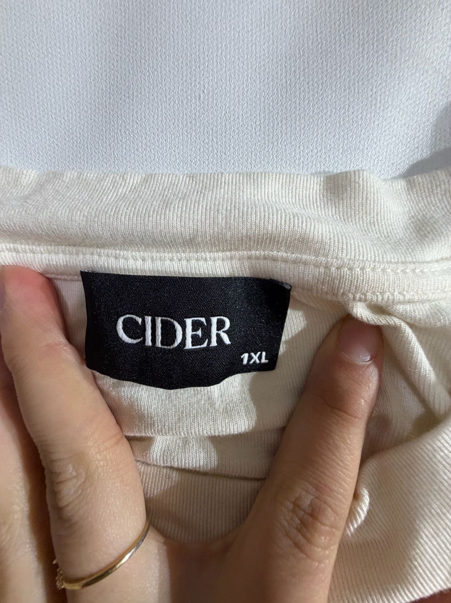 CIDER Off White Ribbed High Neck Sleeveless Tank Top Size 1XL 2