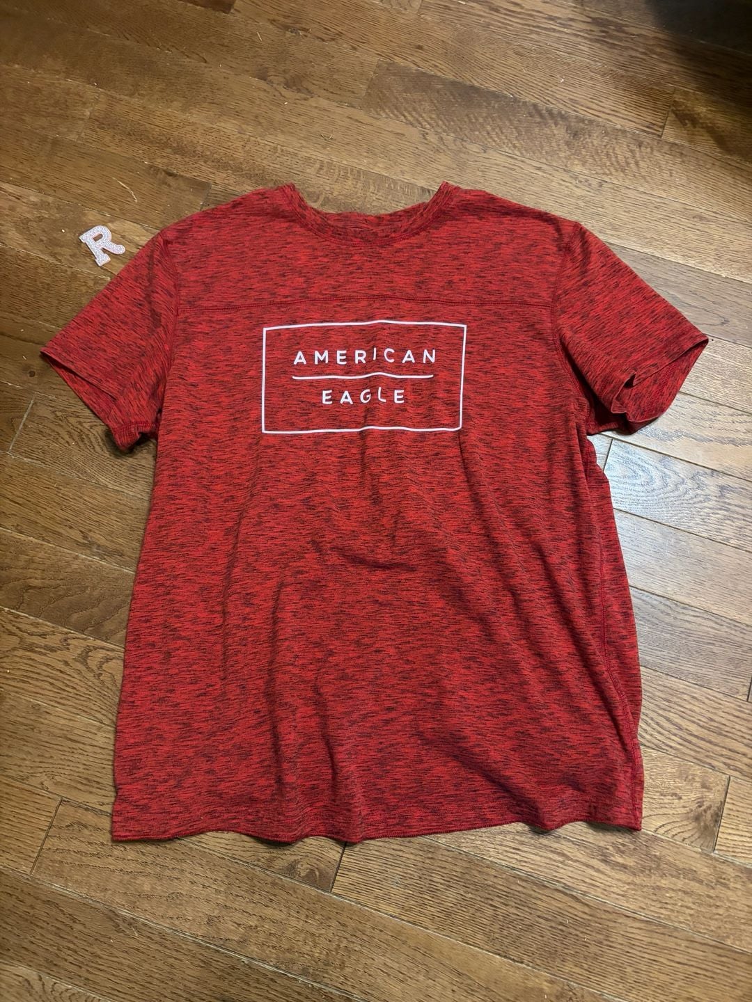 American Eagle Outfitters T-Shirt XL Red Flex Logo Graphic 2