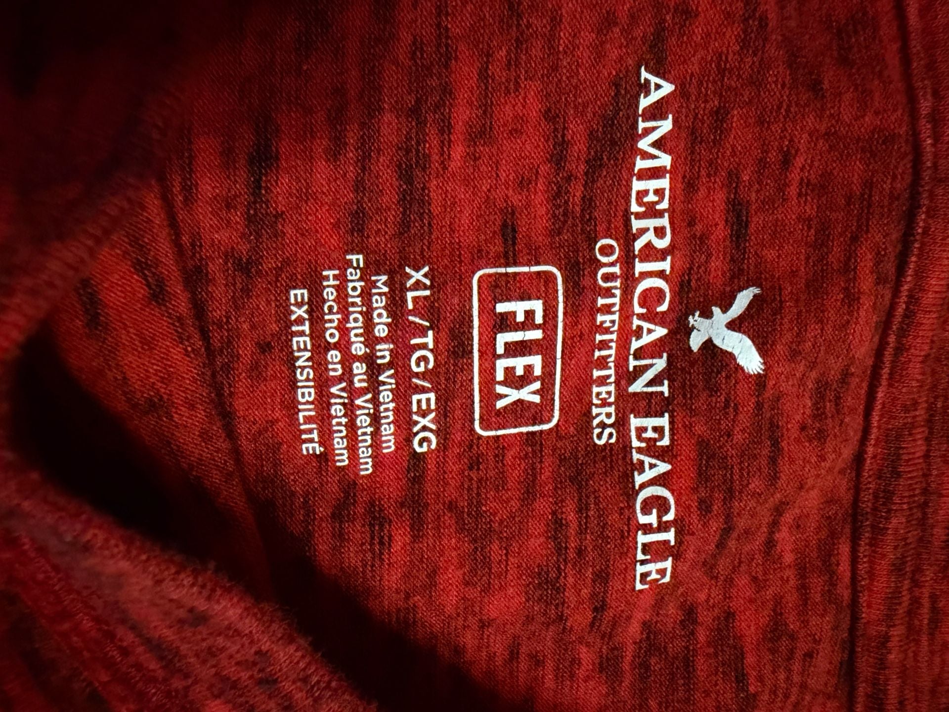 American Eagle Outfitters T-Shirt XL Red Flex Logo Graphic 4