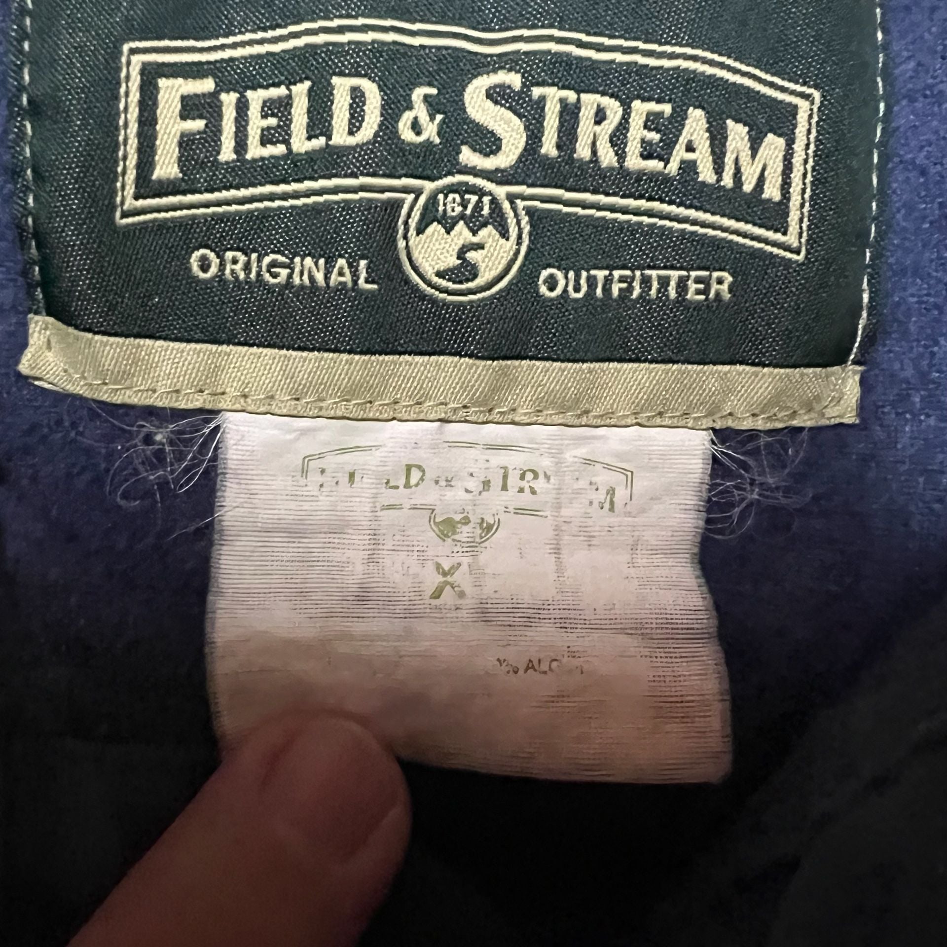 Field & Stream Heavyweight Chamois Flannel Shirt Blue Long Sleeve 6