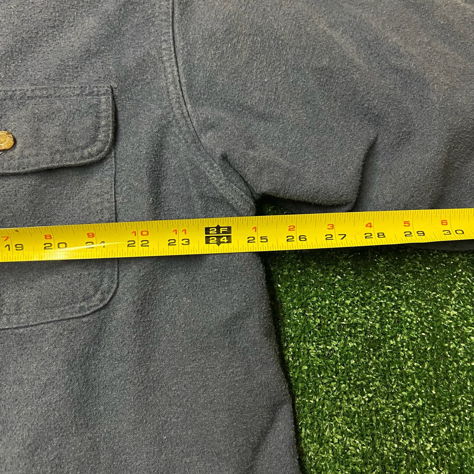 Field & Stream Heavyweight Chamois Flannel Shirt Blue Long Sleeve 8