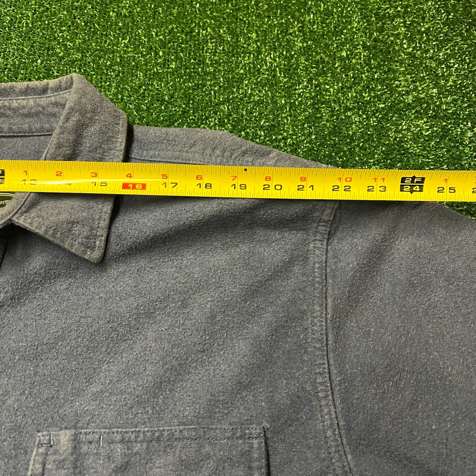 Field & Stream Heavyweight Chamois Flannel Shirt Blue Long Sleeve 10
