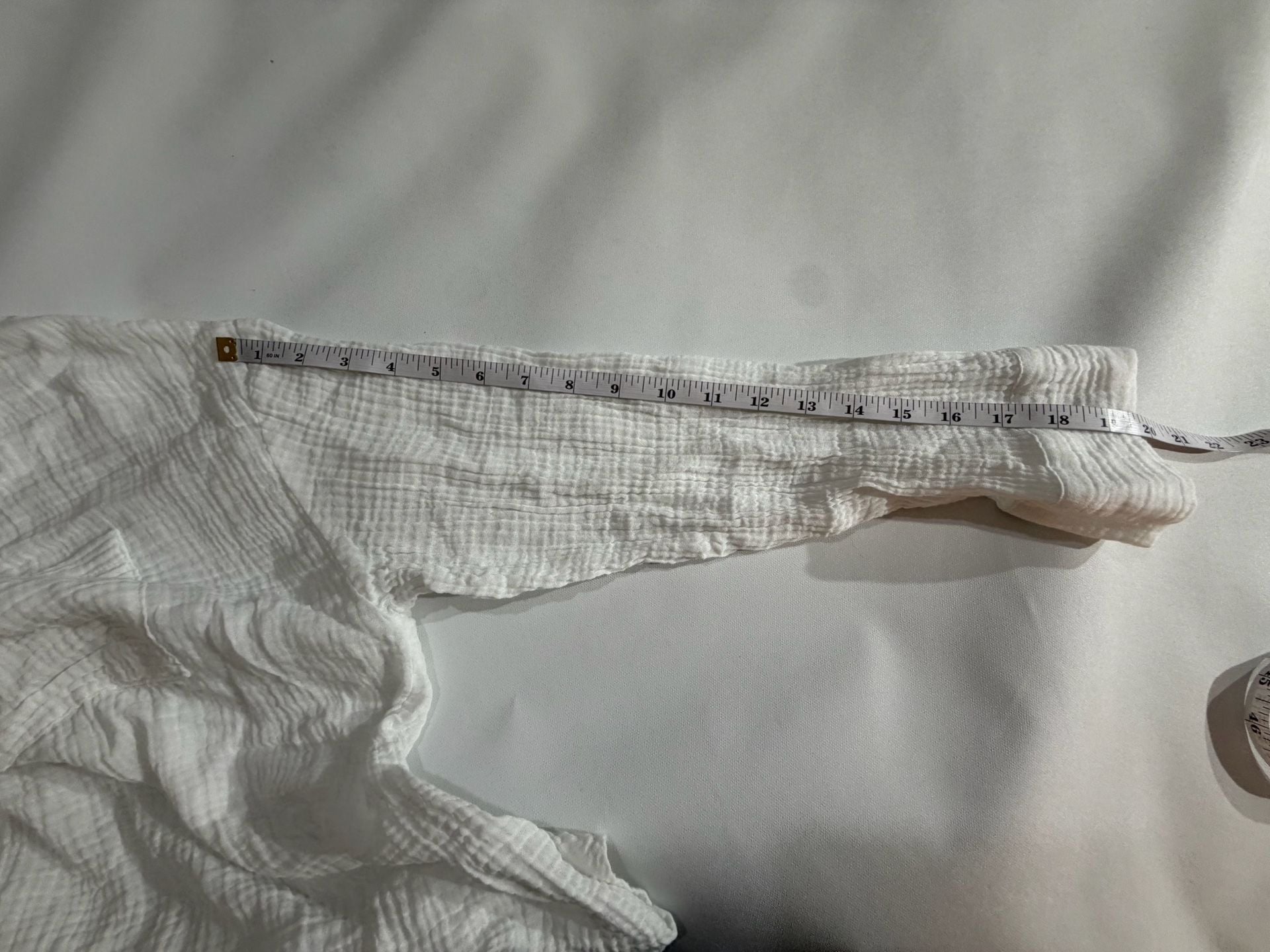 Shade & Shore White Gauze Cotton Button Down Shirt M 7