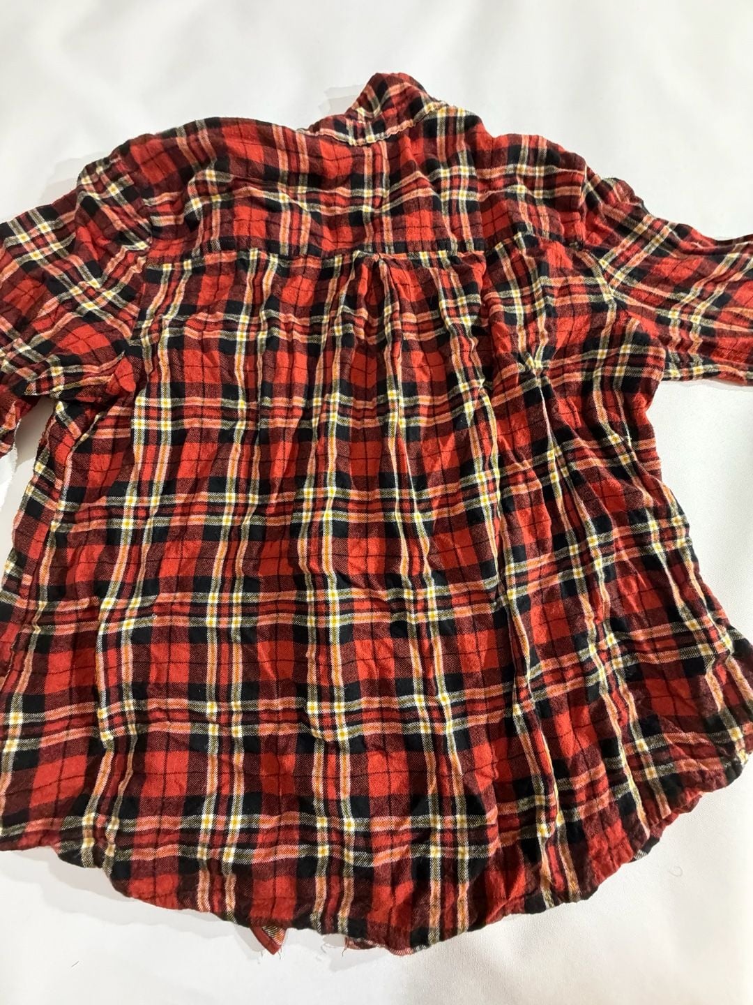 Time and Tru Red Plaid Button Up Flannel Shirt Size XL 16-18 9