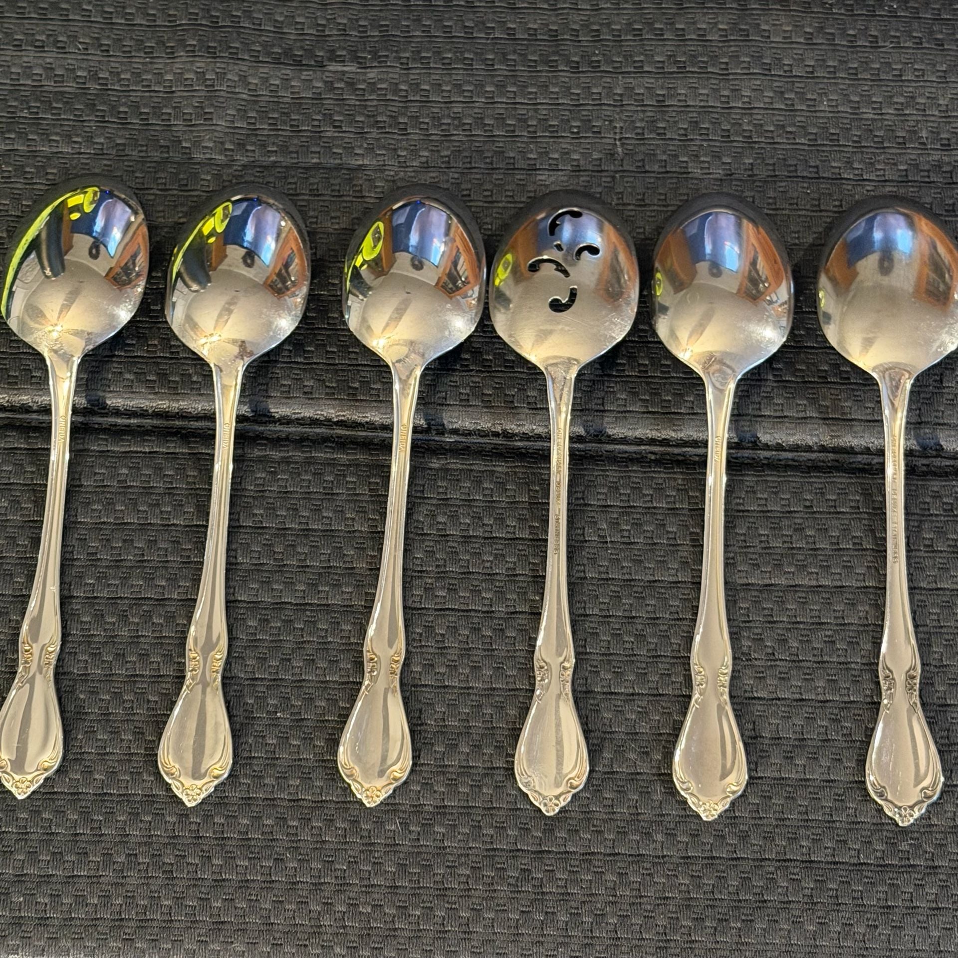Oneida Chateau Stainless Flatware 6-Piece Serving Spoon Set 8