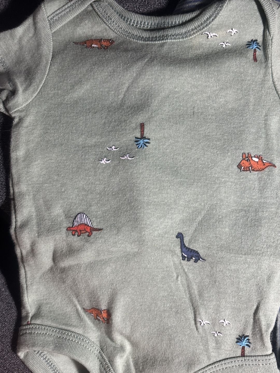 Carter's 3pc Baby Boys Dinosaur Bodysuits & Pants Set Newborn 8