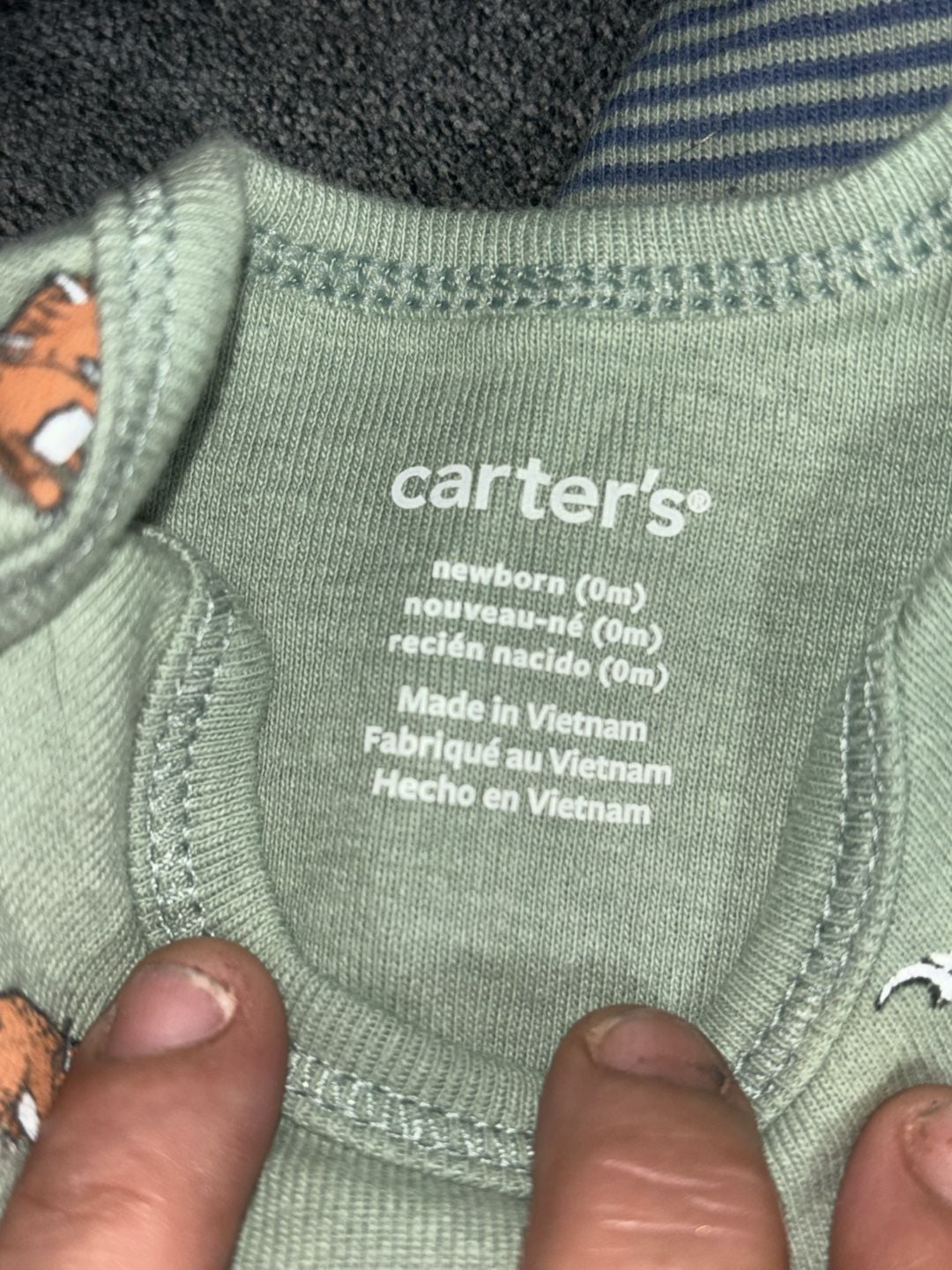 Carter's 3pc Baby Boys Dinosaur Bodysuits & Pants Set Newborn 12