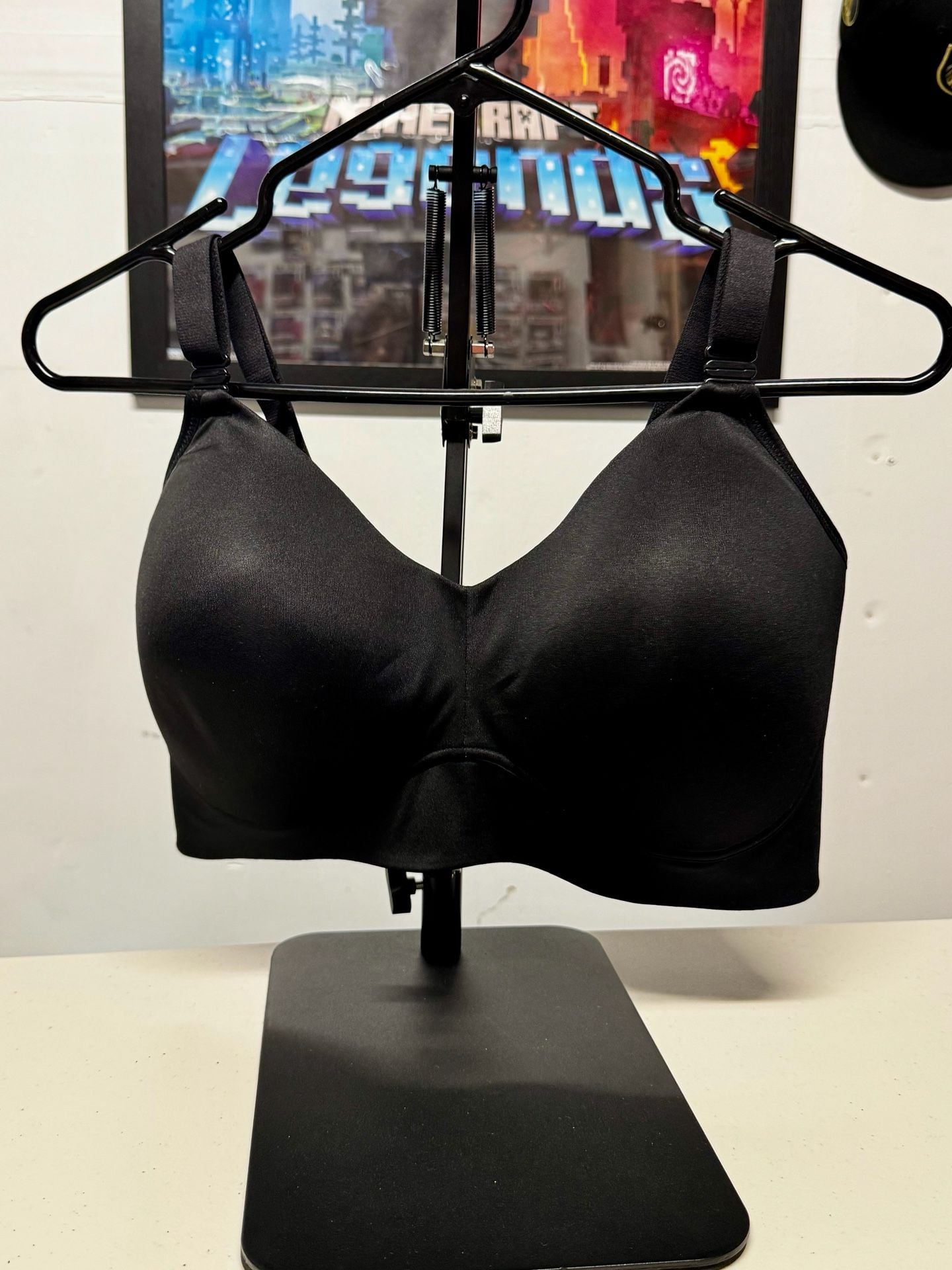 WU66 Size 40DD Warners Wireless Smooth Comfort Bra Black NWOT 2